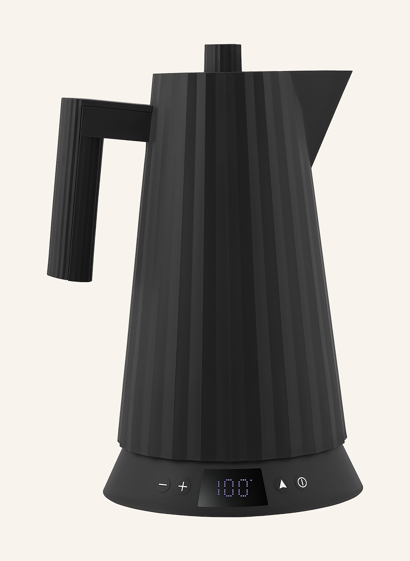 ALESSI Wasserkocher PLISSÉ: SCHWARZ