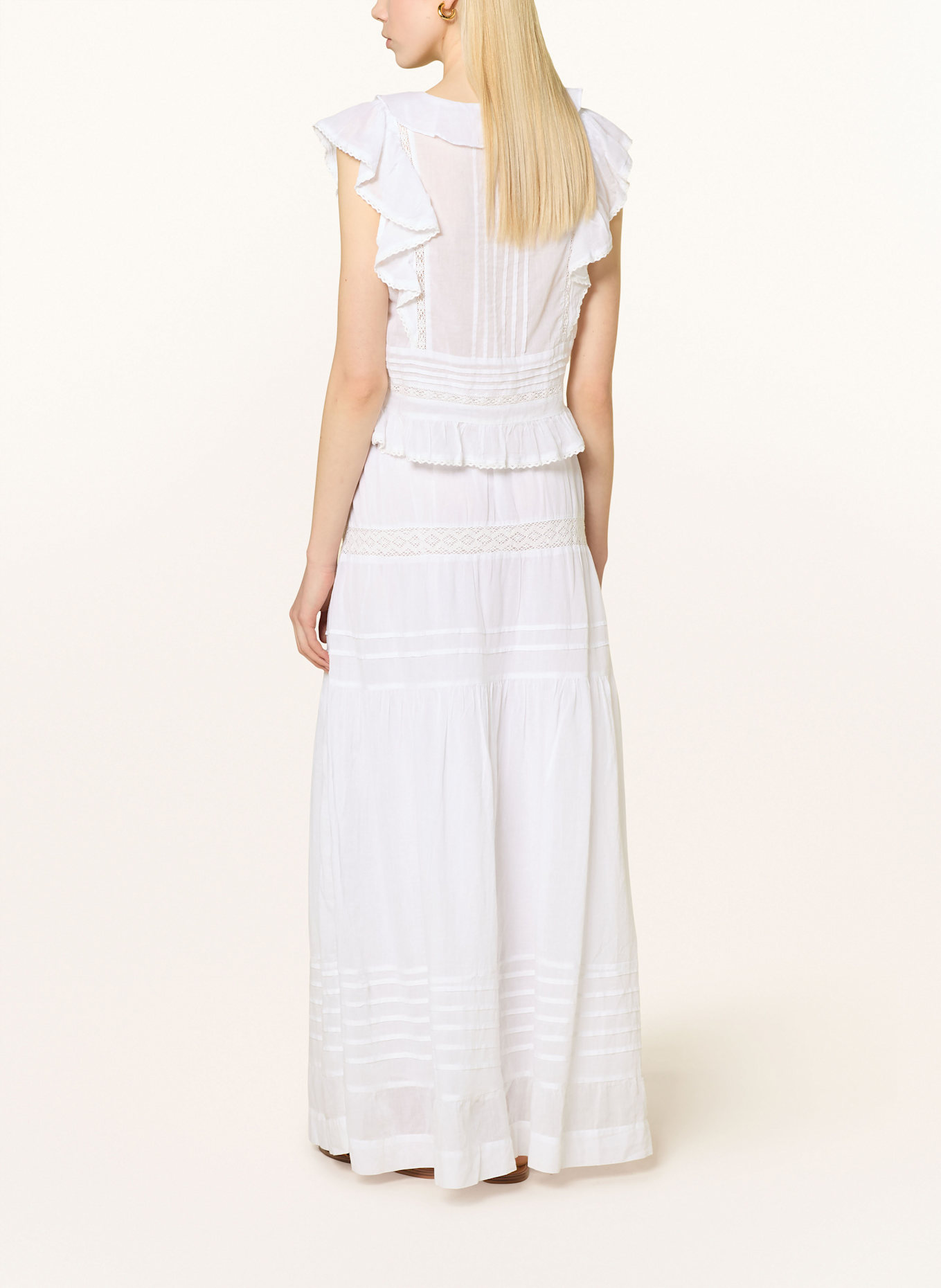 NEO NOIR Blusentop NETALI mit Volants: WEISS