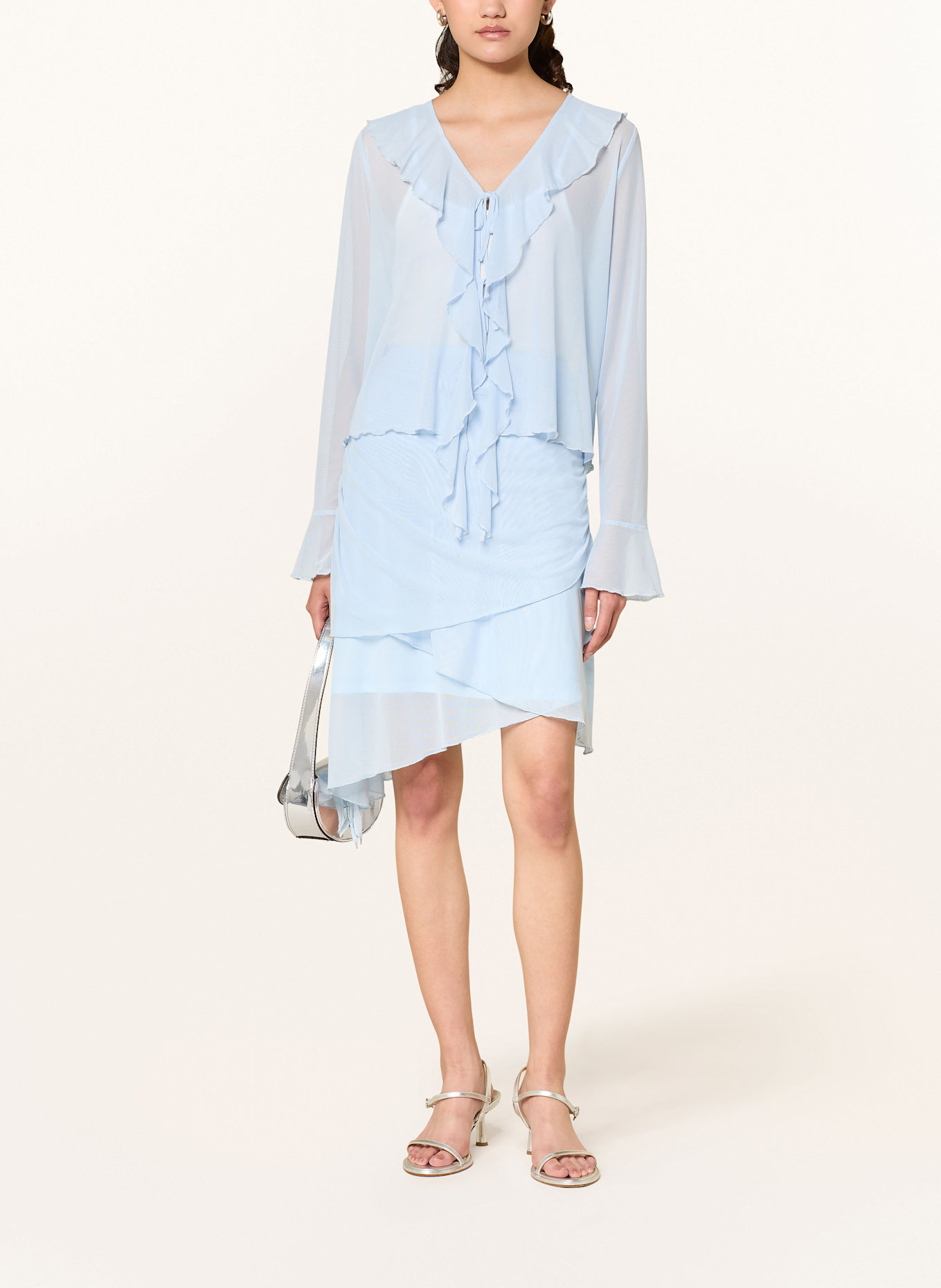 NEO NOIR Mesh-Rock SAFFRON in Wickeloptik: HELLBLAU