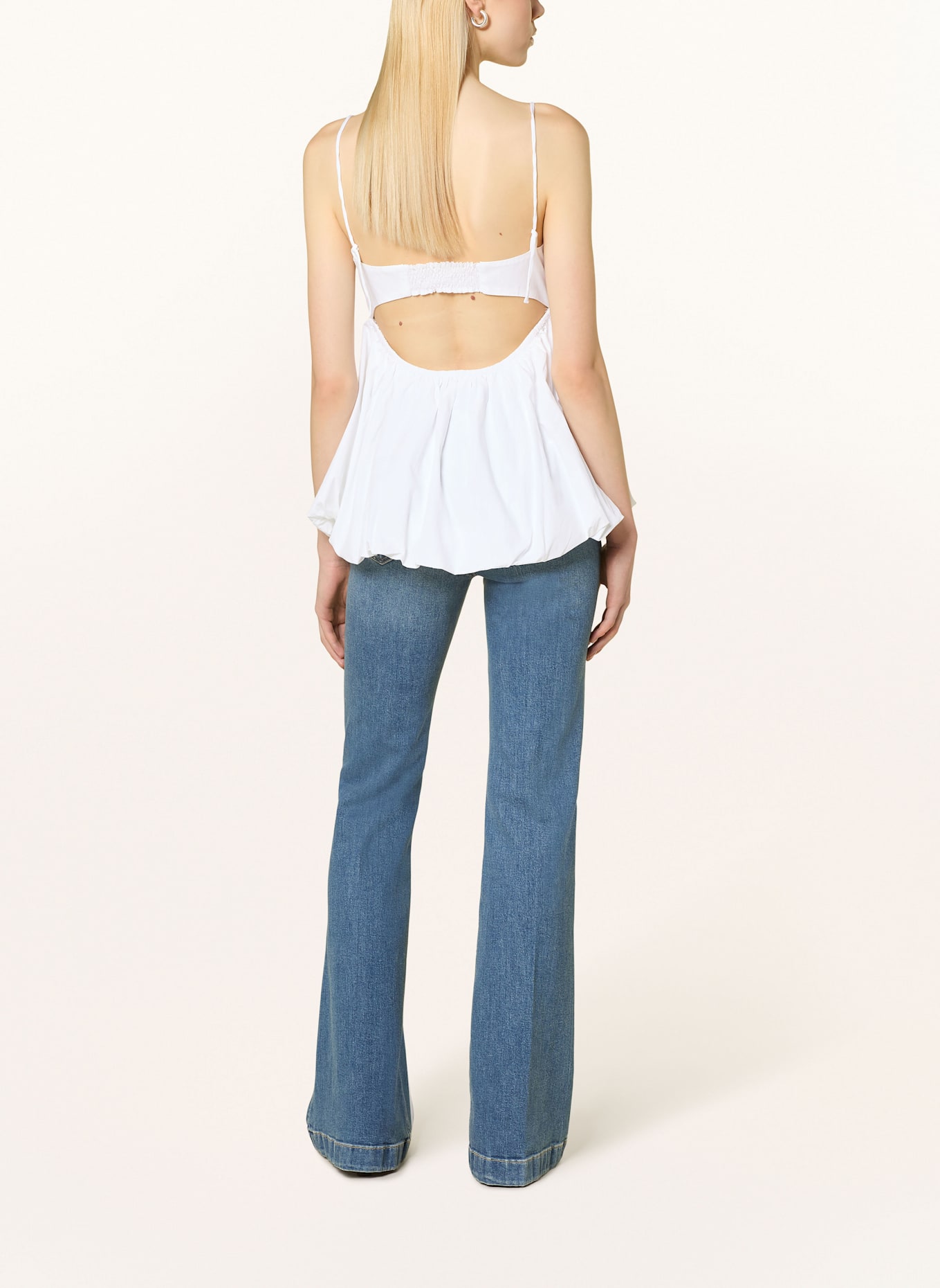 NEO NOIR Blusentop KHLOE mit Cut-out: WEISS