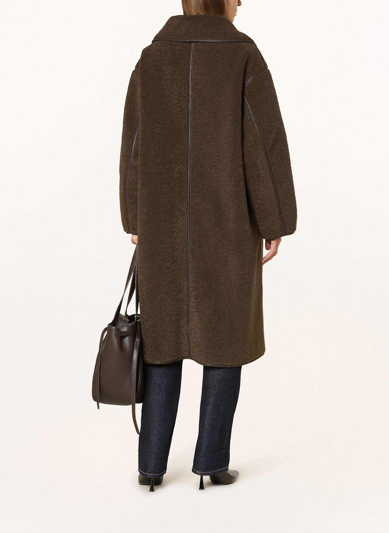 NEO NOIR Teddyfell-Mantel CARMEN: DUNKELBRAUN