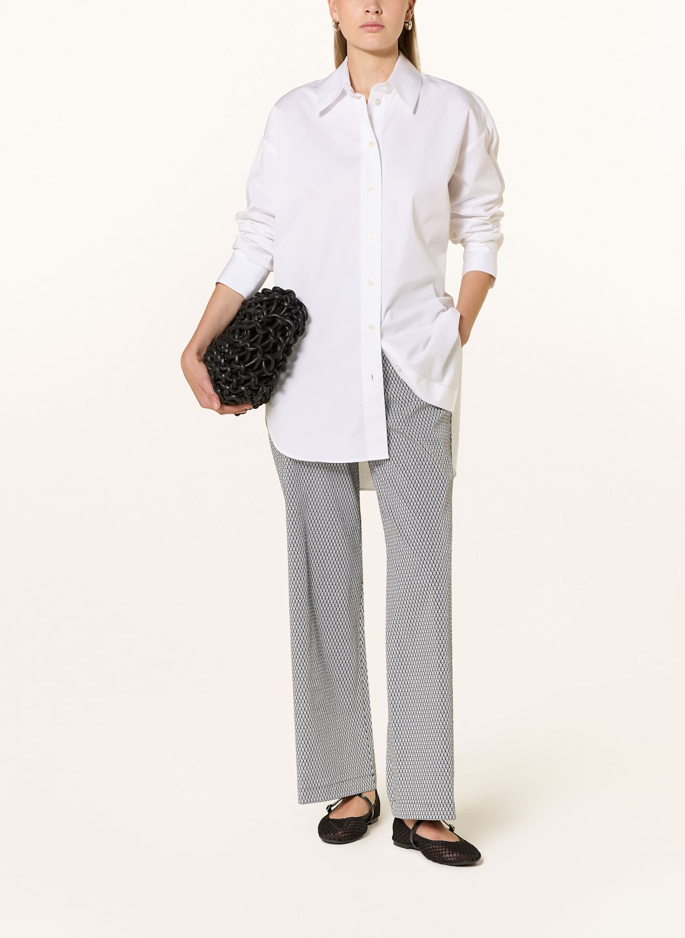 CINQUE Marlenehose CISOLO: DUNKELBLAU/ WEISS