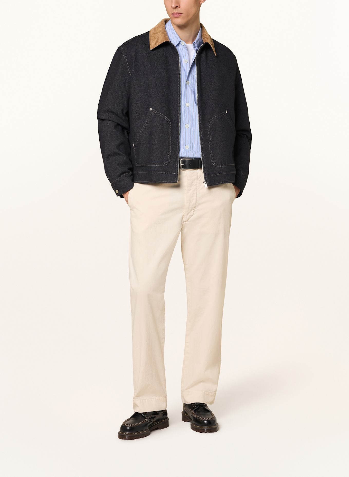 DRYKORN Jeansjacke RIKALO_2: DUNKELBLAU / CAMEL