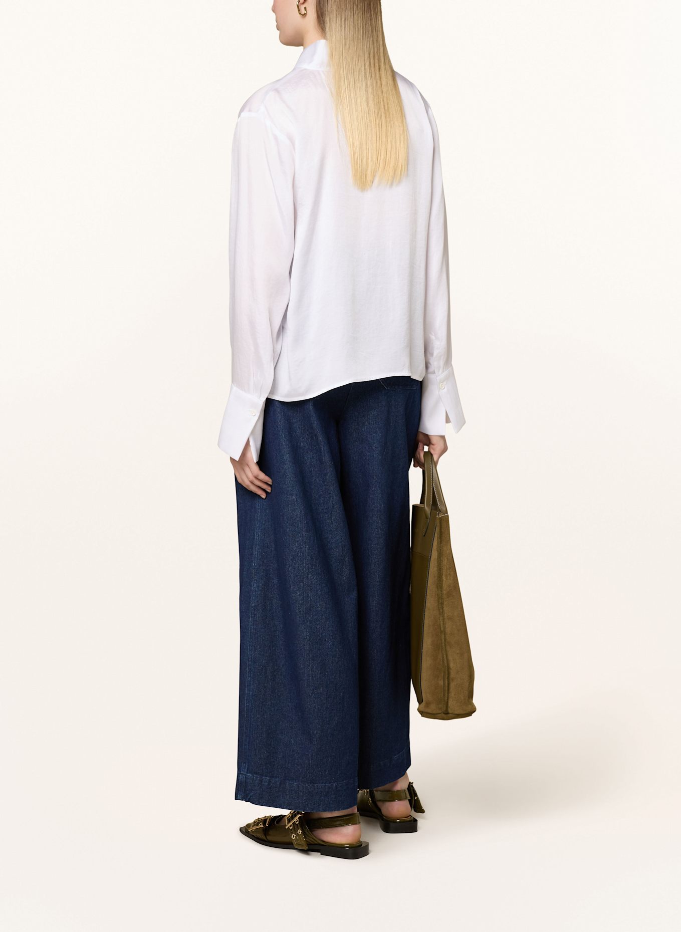 Barbour Schluppenbluse ANASTASIA aus Satin: WEISS