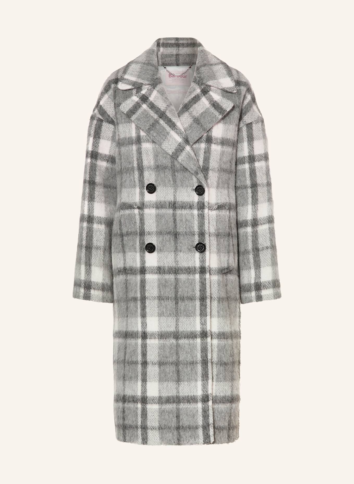 Barbour Mantel FENELLA: WEISS / GRAU / HELLGRAU