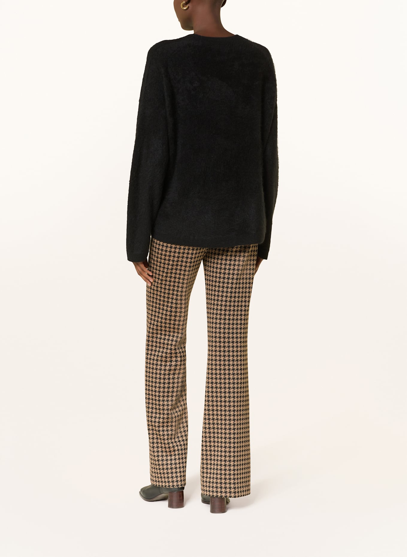 SEDUCTIVE NANOU wide leg trousers: CAMEL/ BLACK