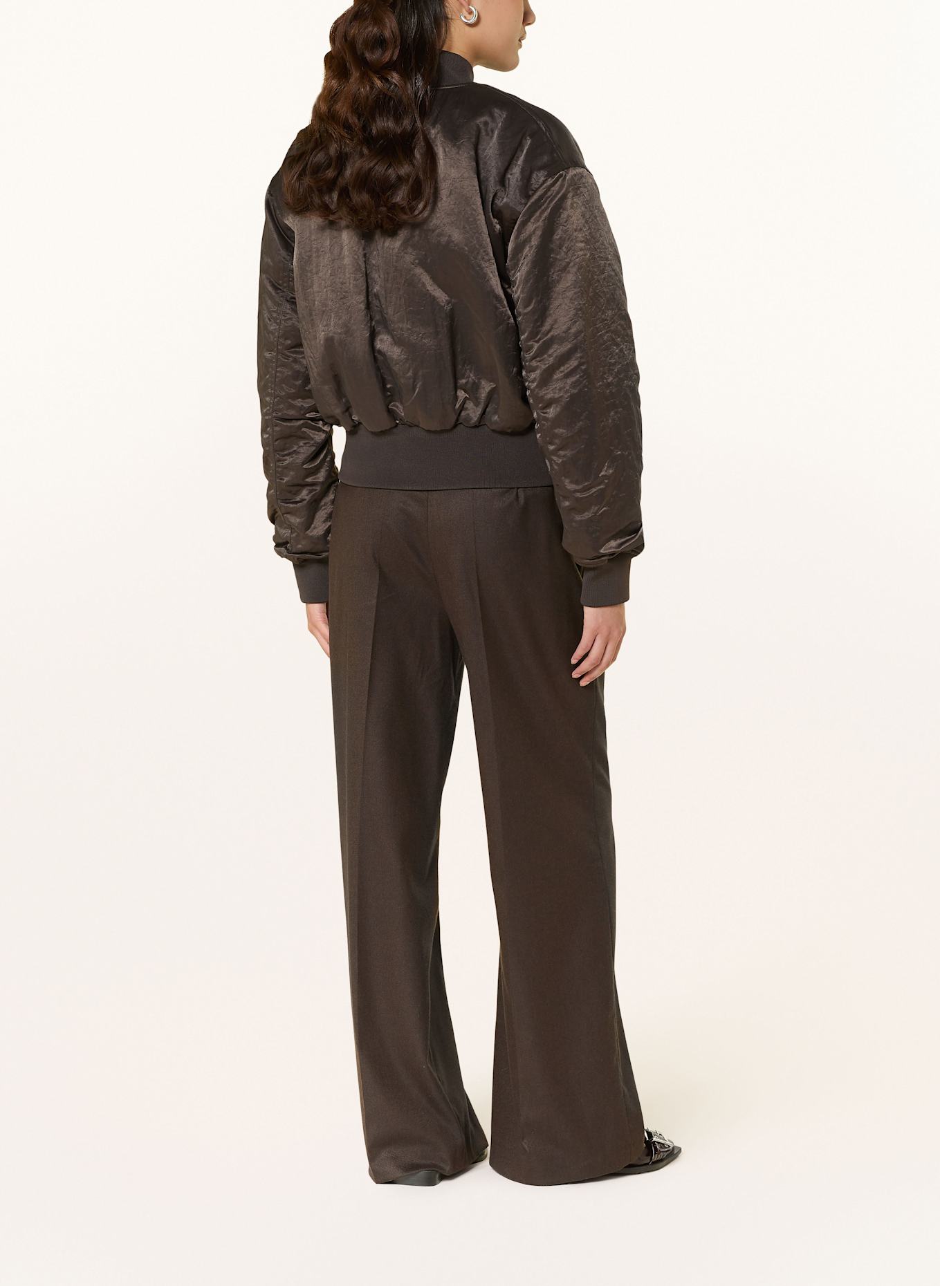 RAFFAELLO ROSSI Marlenehose ANAIS aus Flanell: DUNKELBRAUN