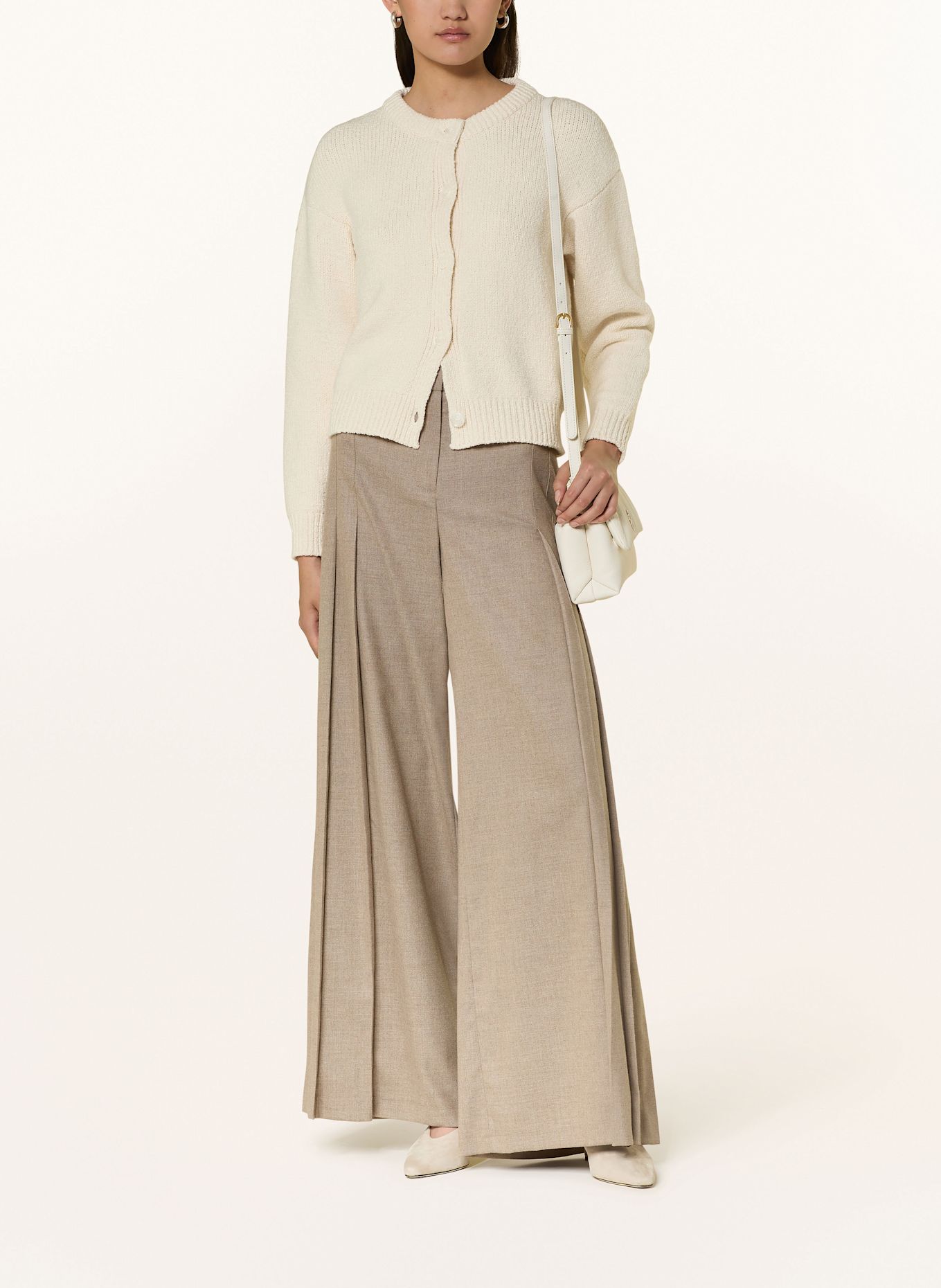 RAFFAELLO ROSSI Marlenehose MALEA aus Flanell: HELLBRAUN