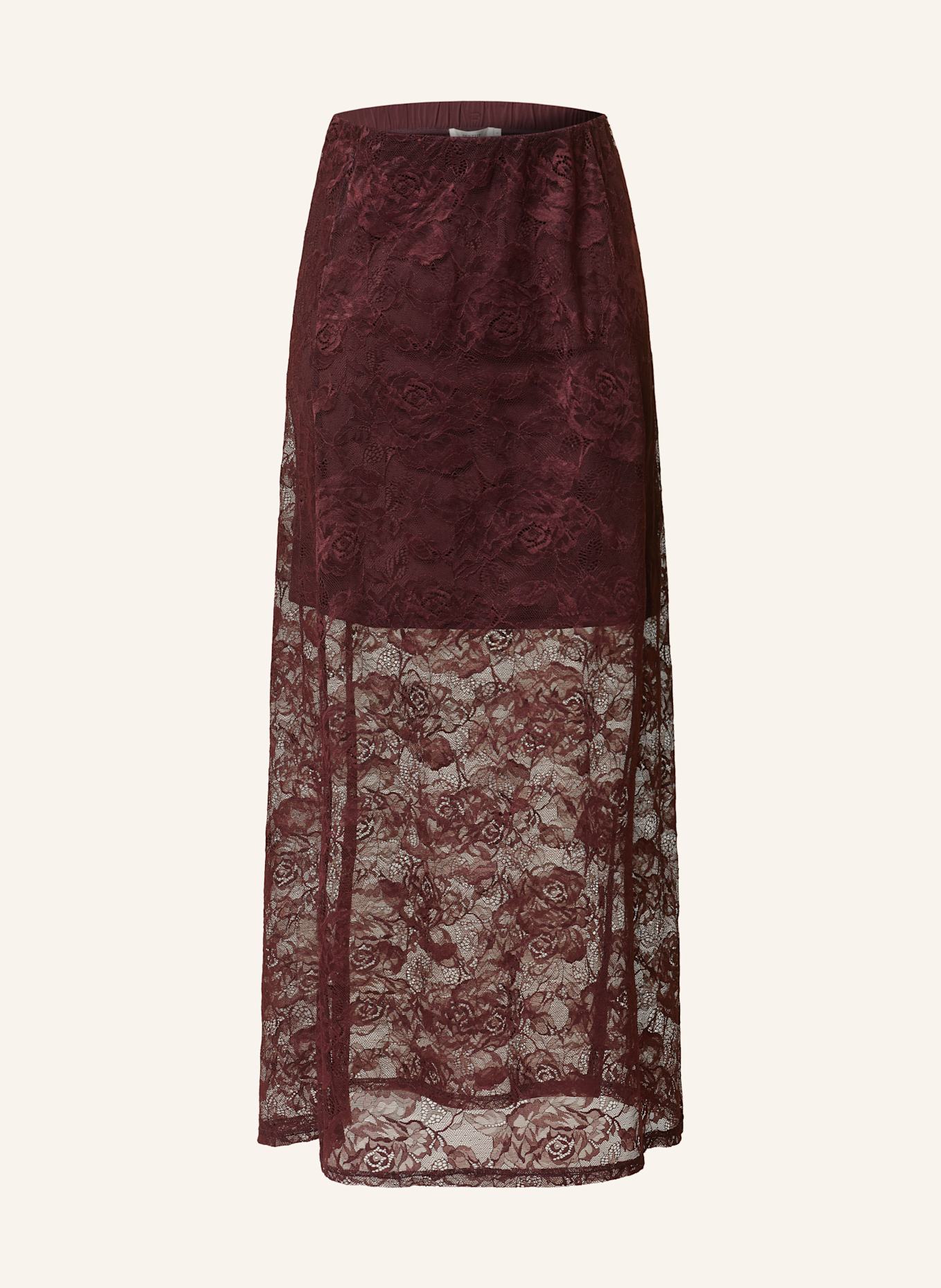 GESTUZ Spitzenrock GZLEALA: DUNKELROT