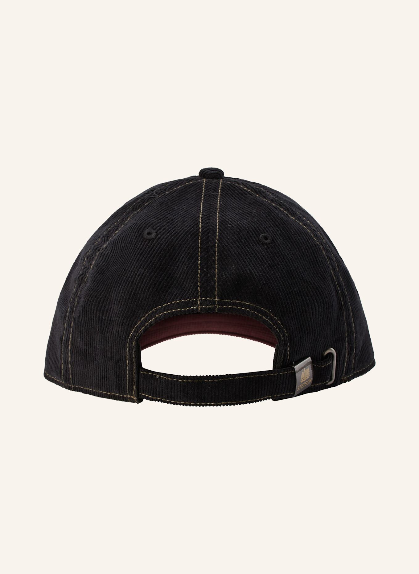 STETSON Cord-Cap: SCHWARZ