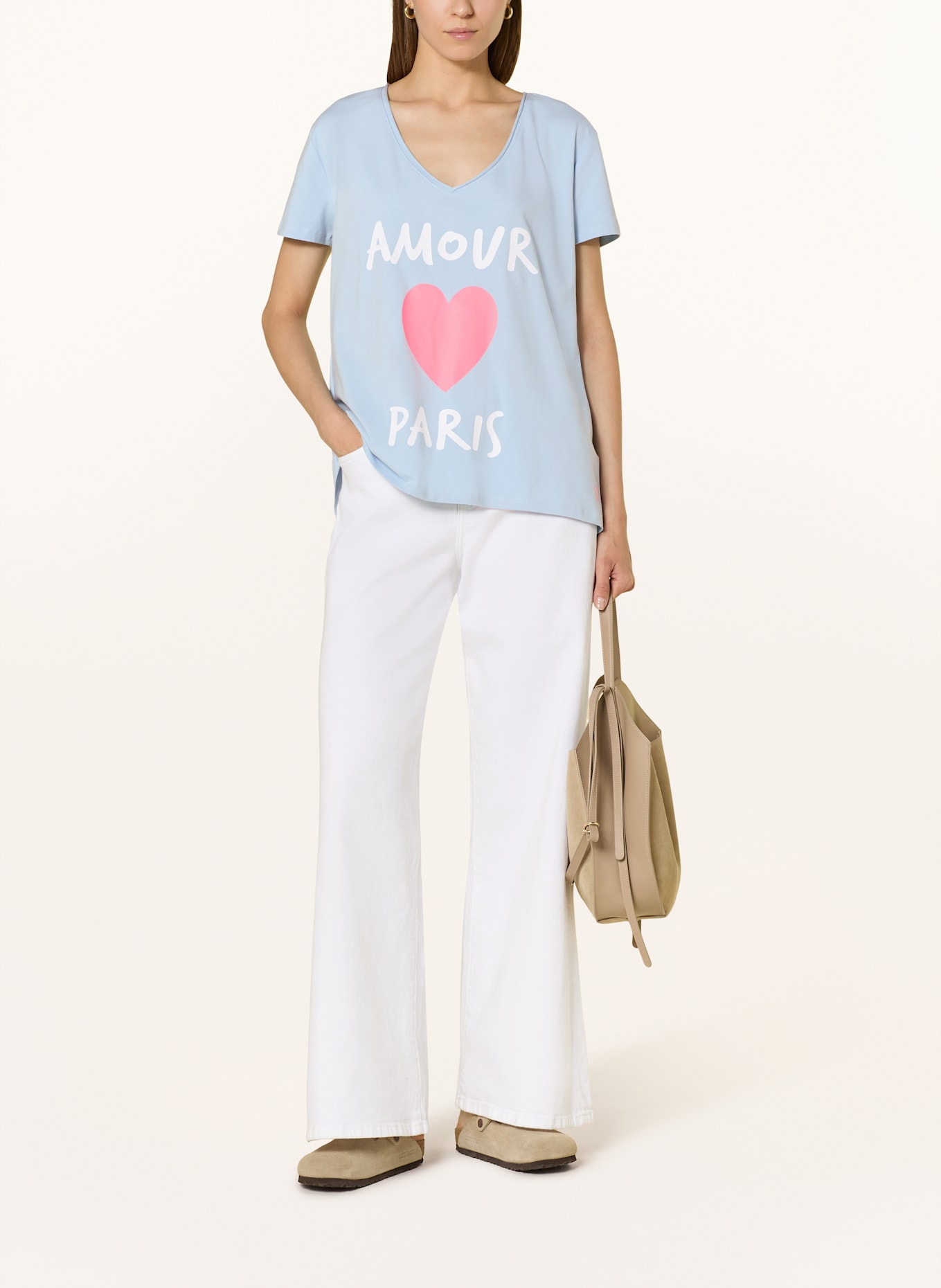 miss goodlife T-Shirt: HELLBLAU / WEISS