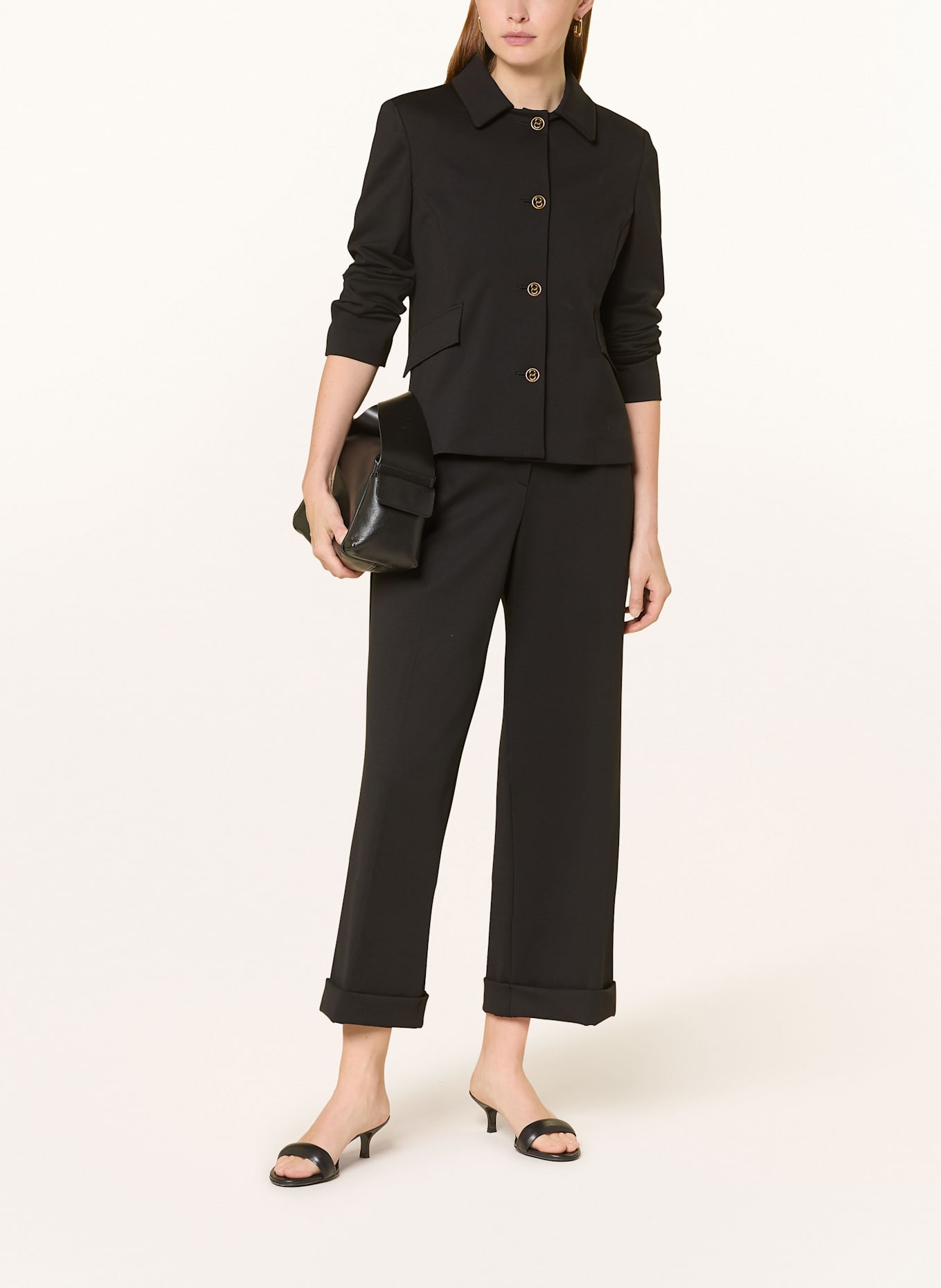 ELENA MIRO Kastenjacke: SCHWARZ