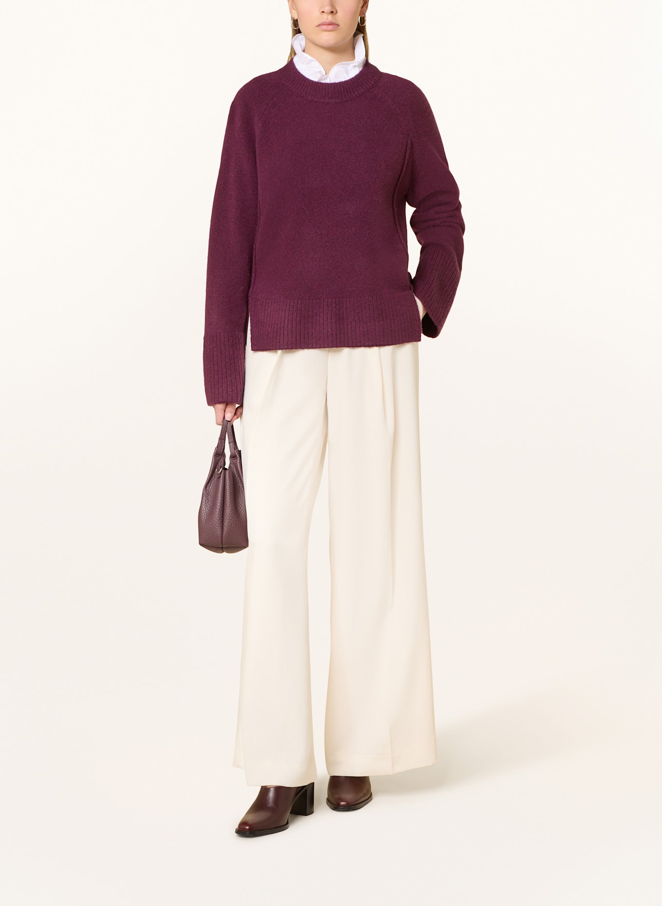 ETERNA Kragen mit Rüschen: WEISS