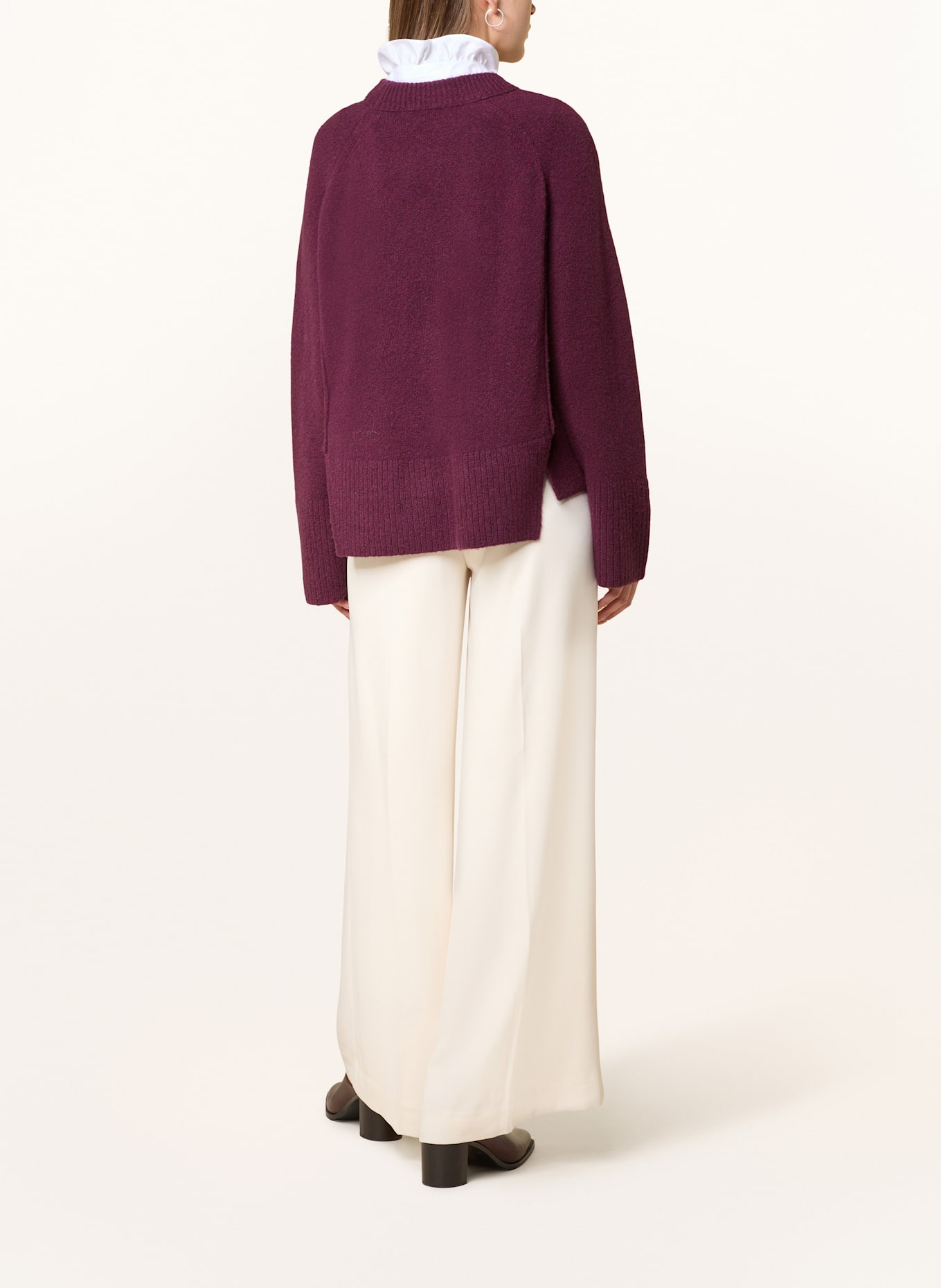 ETERNA Kragen mit Rüschen: WEISS