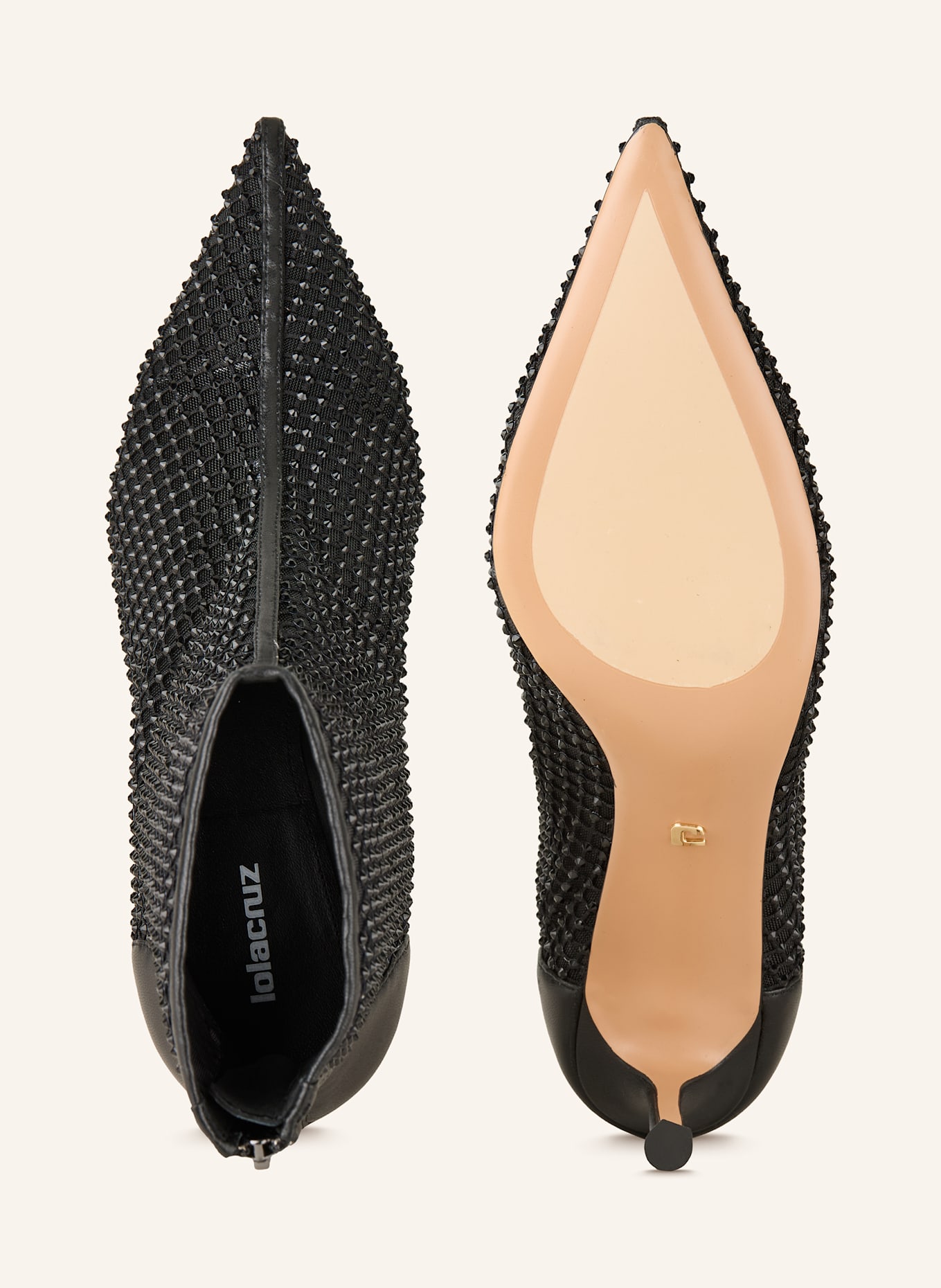 Lola Cruz Stiefeletten TIFFANIE mit Schmucksteinen: SCHWARZ