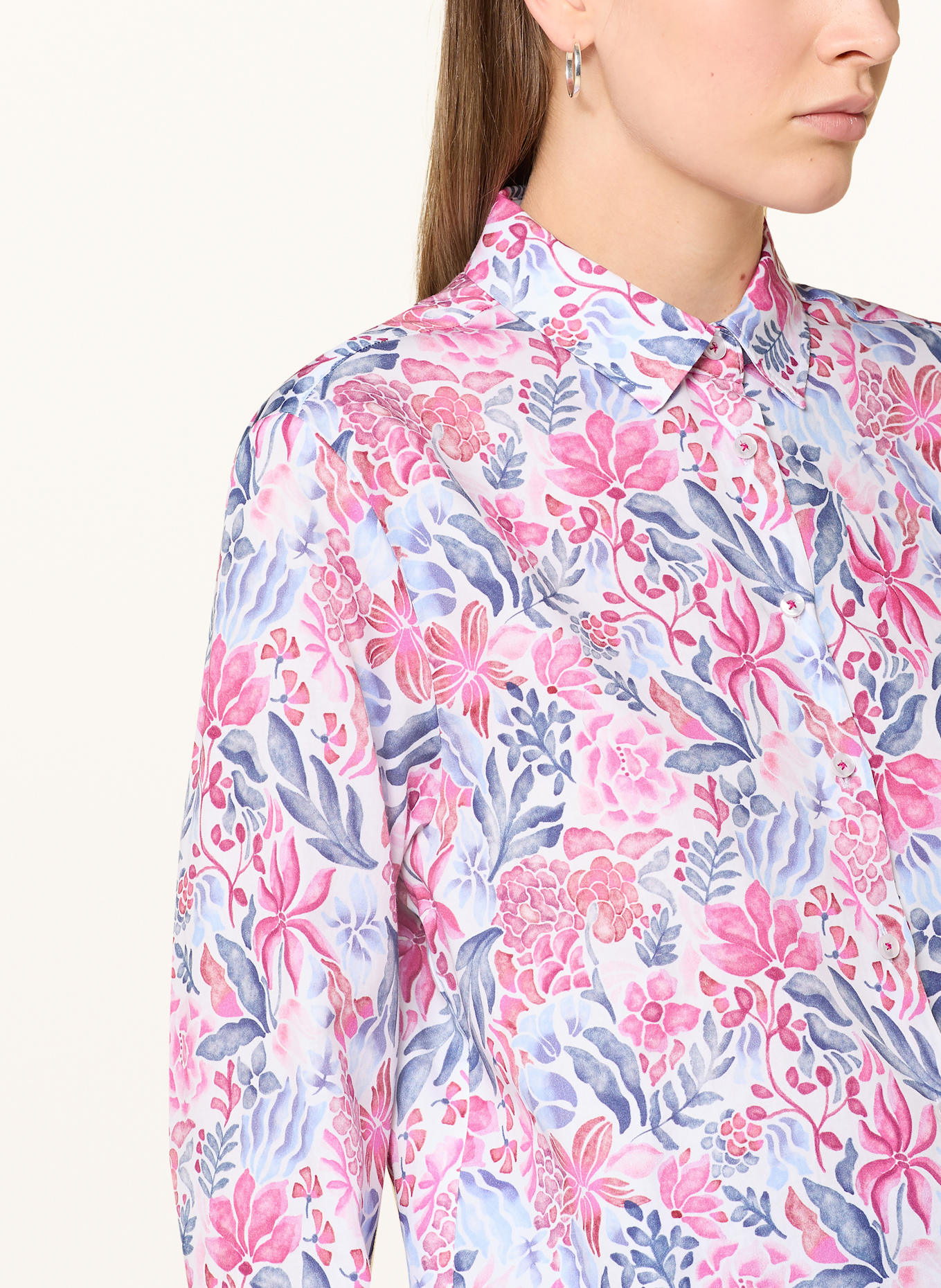 ETERNA Hemdbluse: LILA / PINK / BLAU