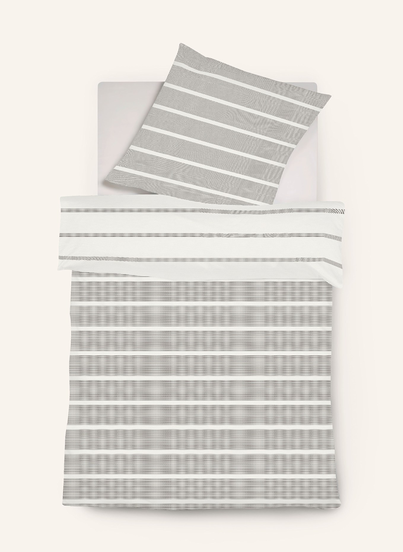 fleuresse Bettwäsche FARO: GRAU / CREME