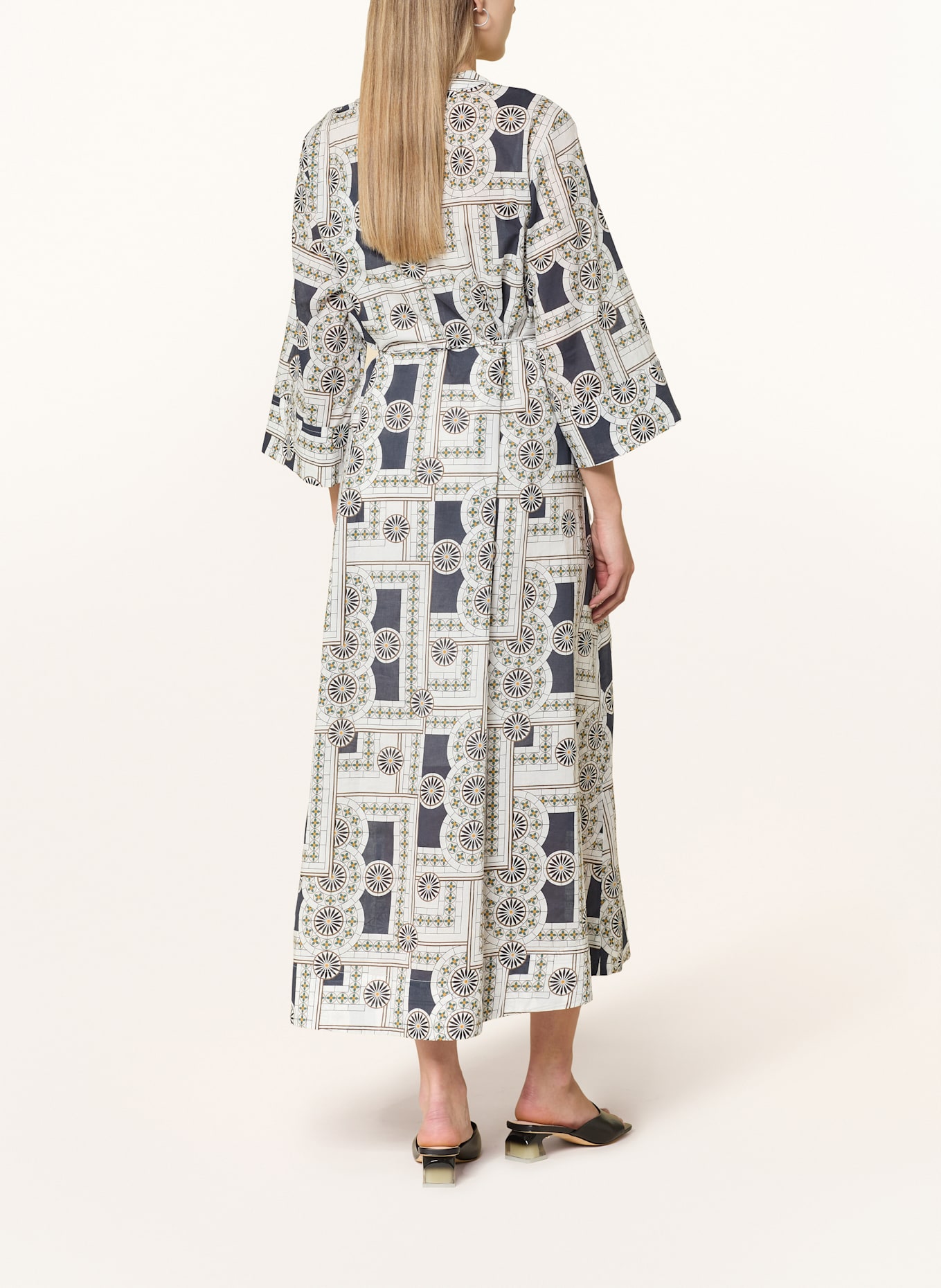Marc O'Polo Kleid: WEISS/ DUNKELBLAU/ GRÜN