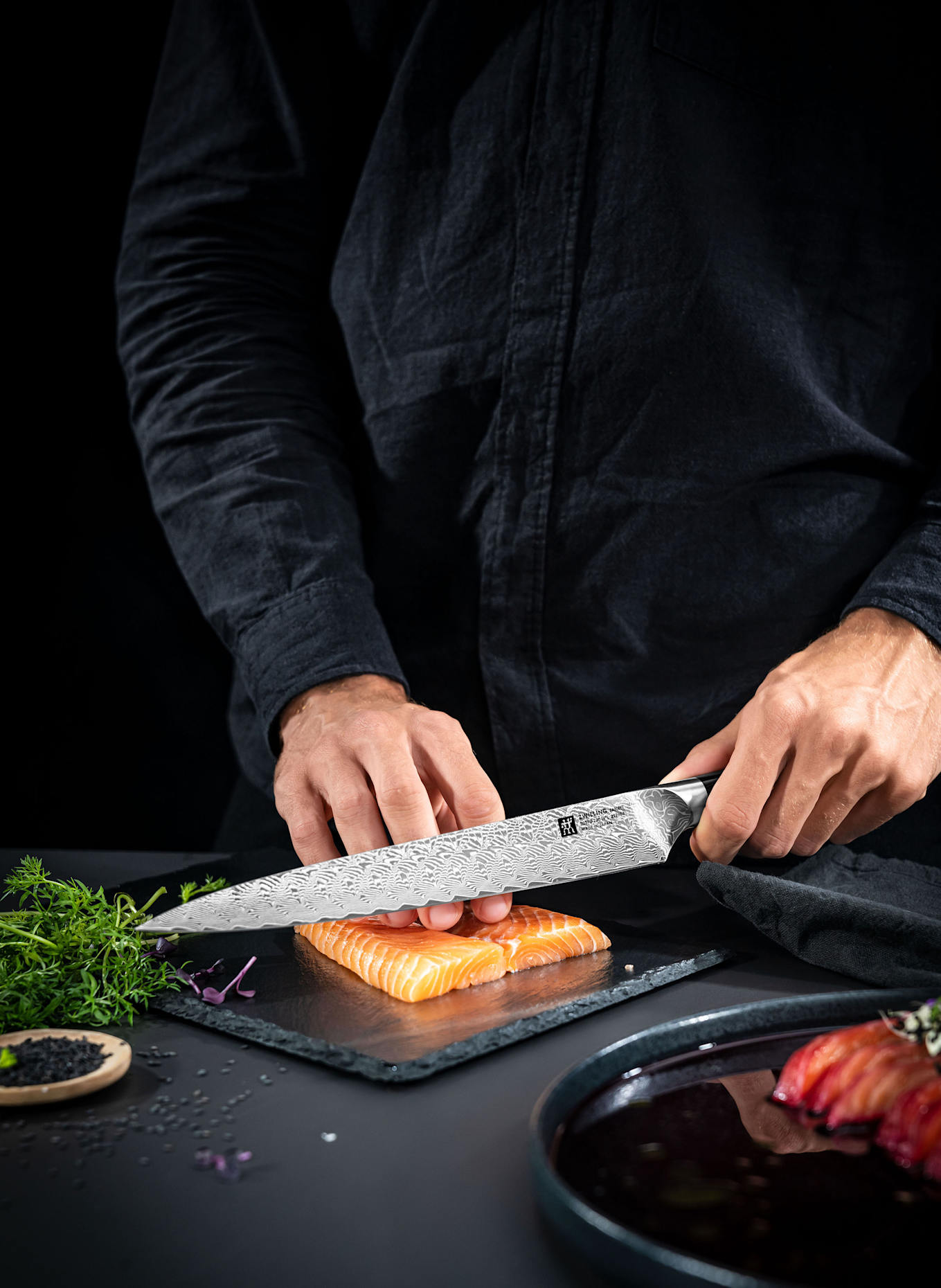 ZWILLING Fleischmesser TANREI: DUNKELBRAUN / SILBER