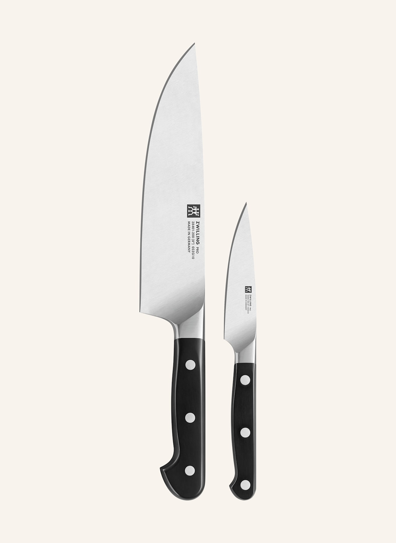 ZWILLING 2-tlg. Messer-Set PRO: SCHWARZ / SILBER
