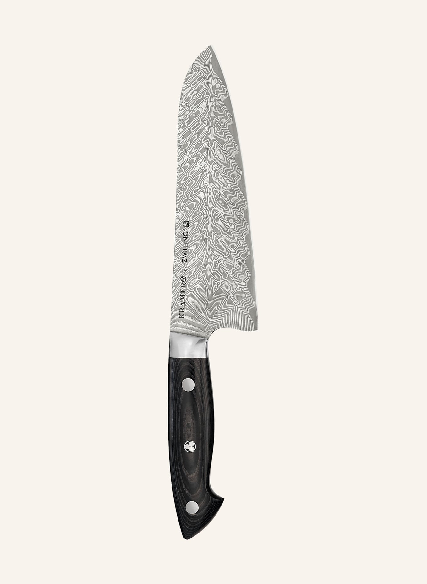 ZWILLING Santokumesser KRAMER EURO STAINLESS: SILBER / DUNKELBRAUN