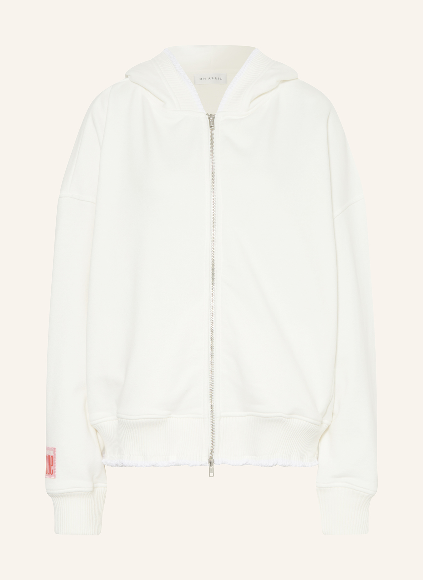 OH APRIL BELO sweat jacket: WHITE