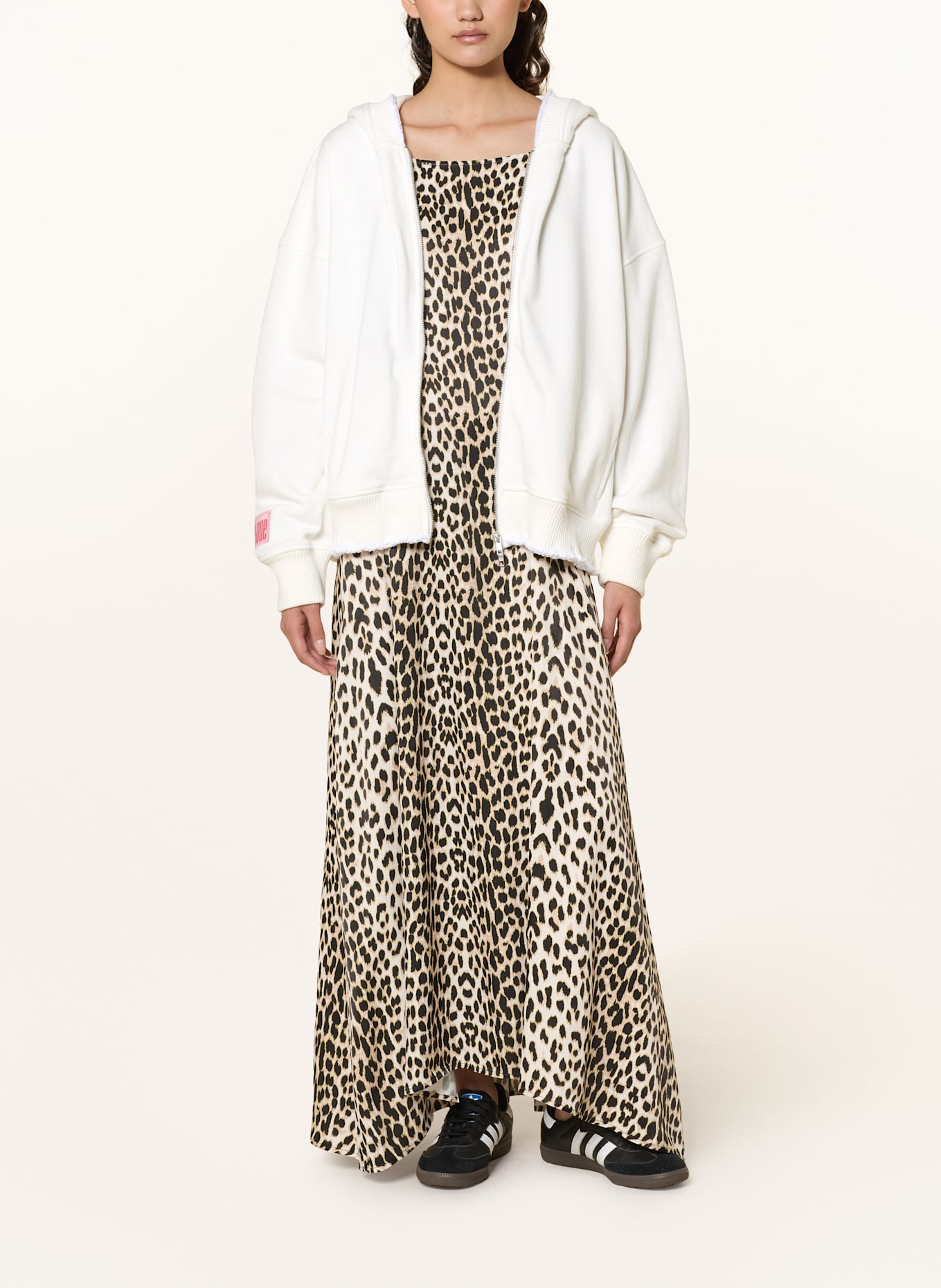 OH APRIL BELO sweat jacket: WHITE