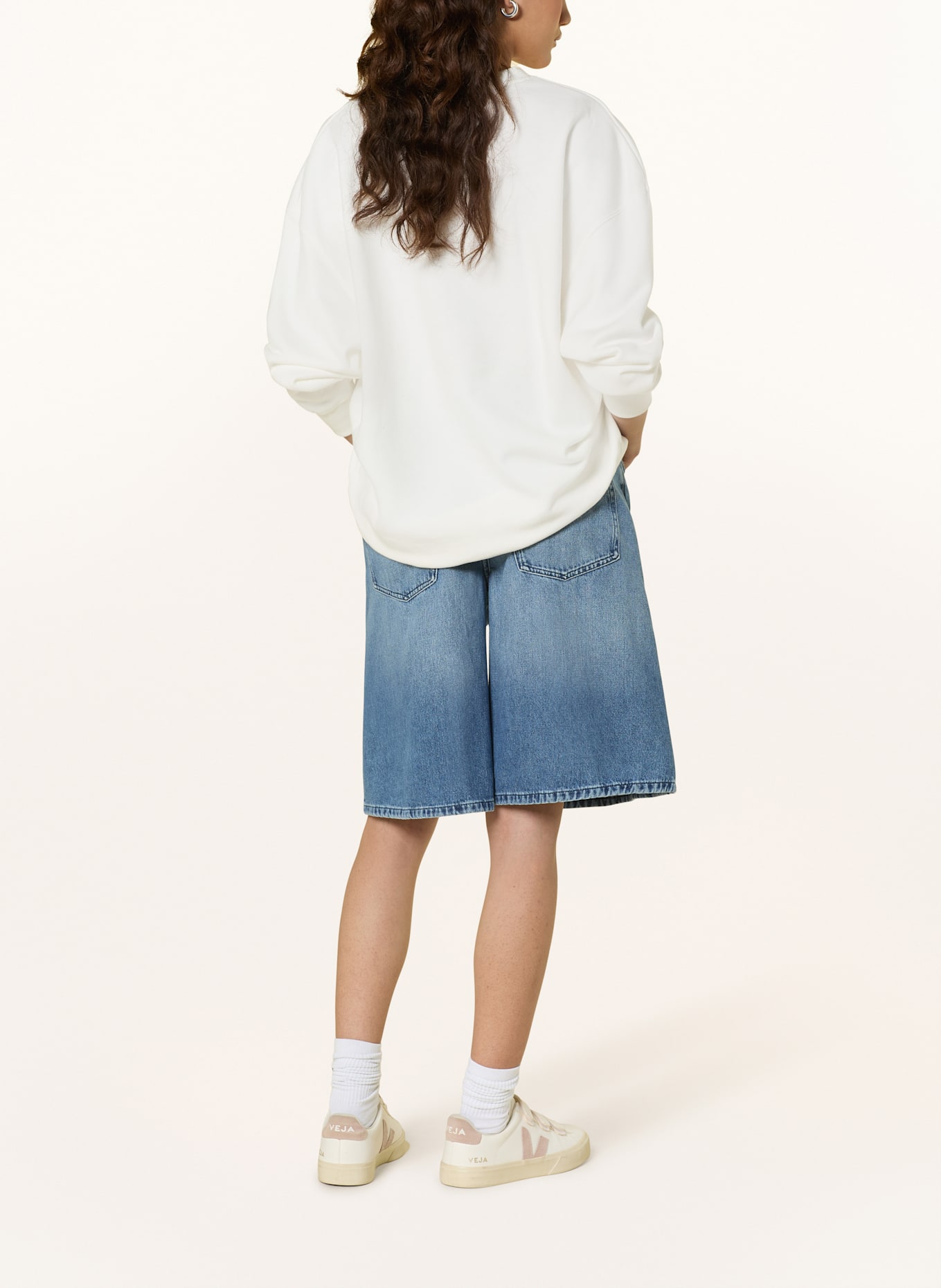 OH APRIL Sweatshirt OV: WHITE/ PINK