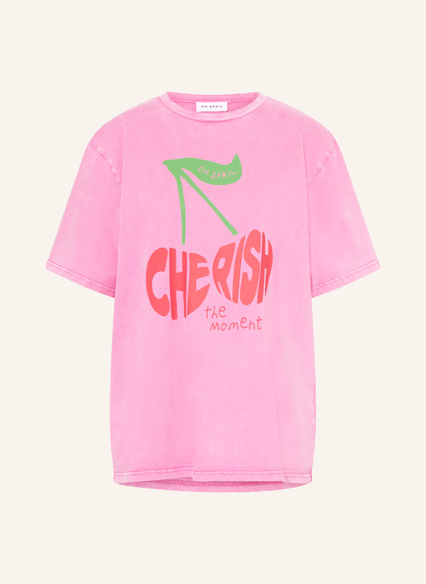 OH APRIL T-shirt CHERISH: RÓŻOWY / CZERWONY / ZIELONY