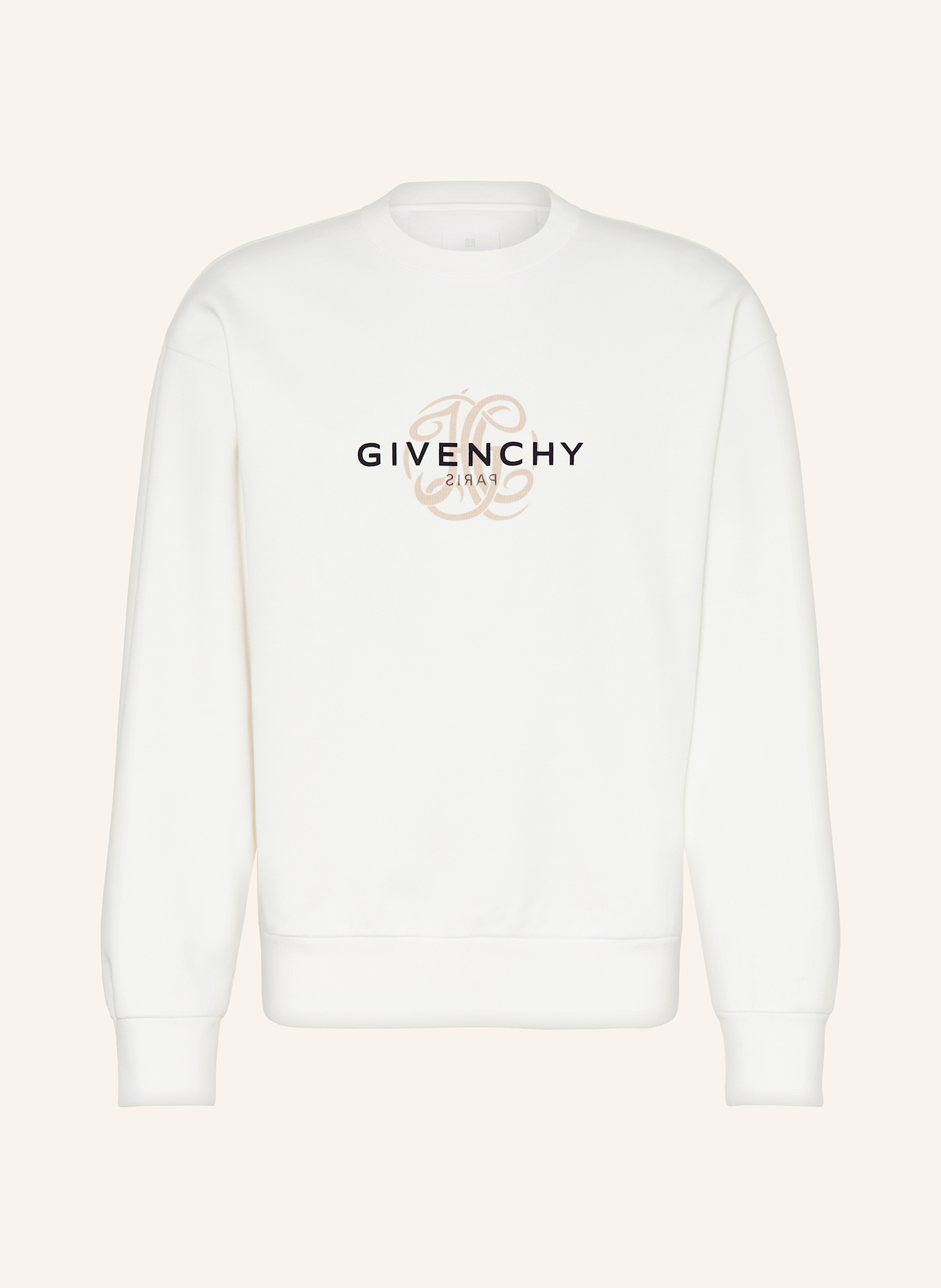GIVENCHY Sweatshirt: WEISS/ SCHWARZ/ BRAUN
