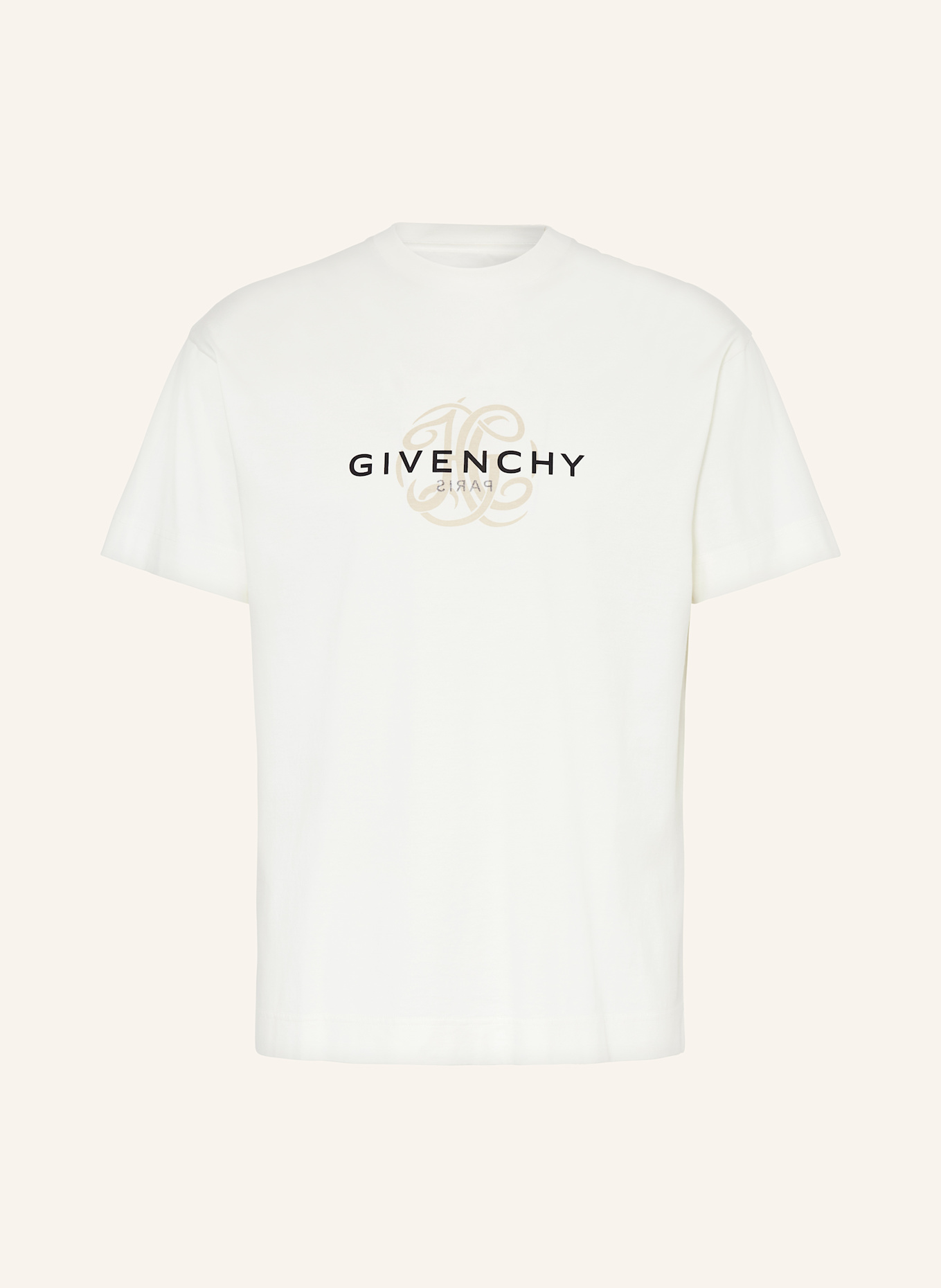 GIVENCHY T-Shirt: WEISS/ SCHWARZ/ BRAUN