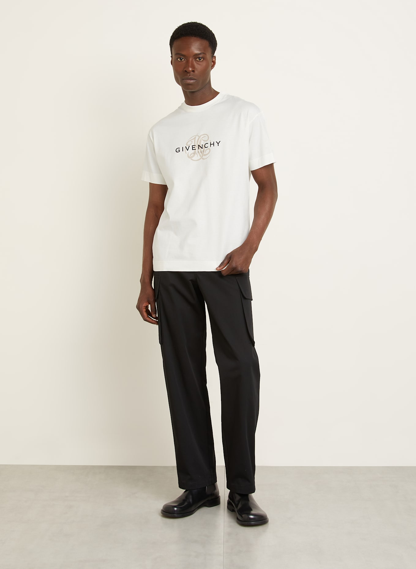GIVENCHY T-Shirt: WEISS/ SCHWARZ/ BRAUN