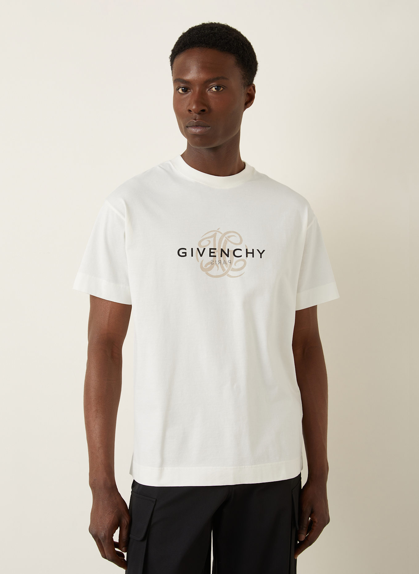 GIVENCHY T-Shirt: WEISS/ SCHWARZ/ BRAUN
