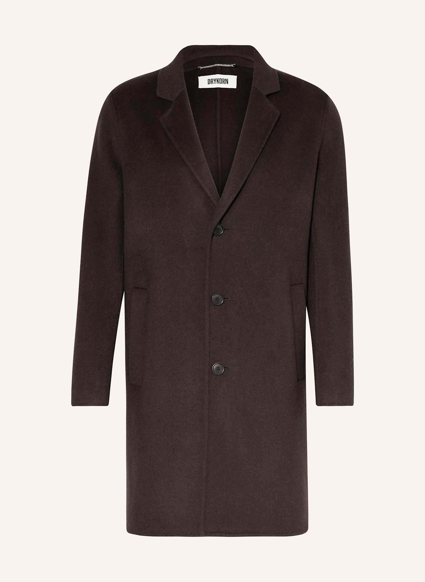 DRYKORN Wollmantel SKOLAN: DUNKELBRAUN