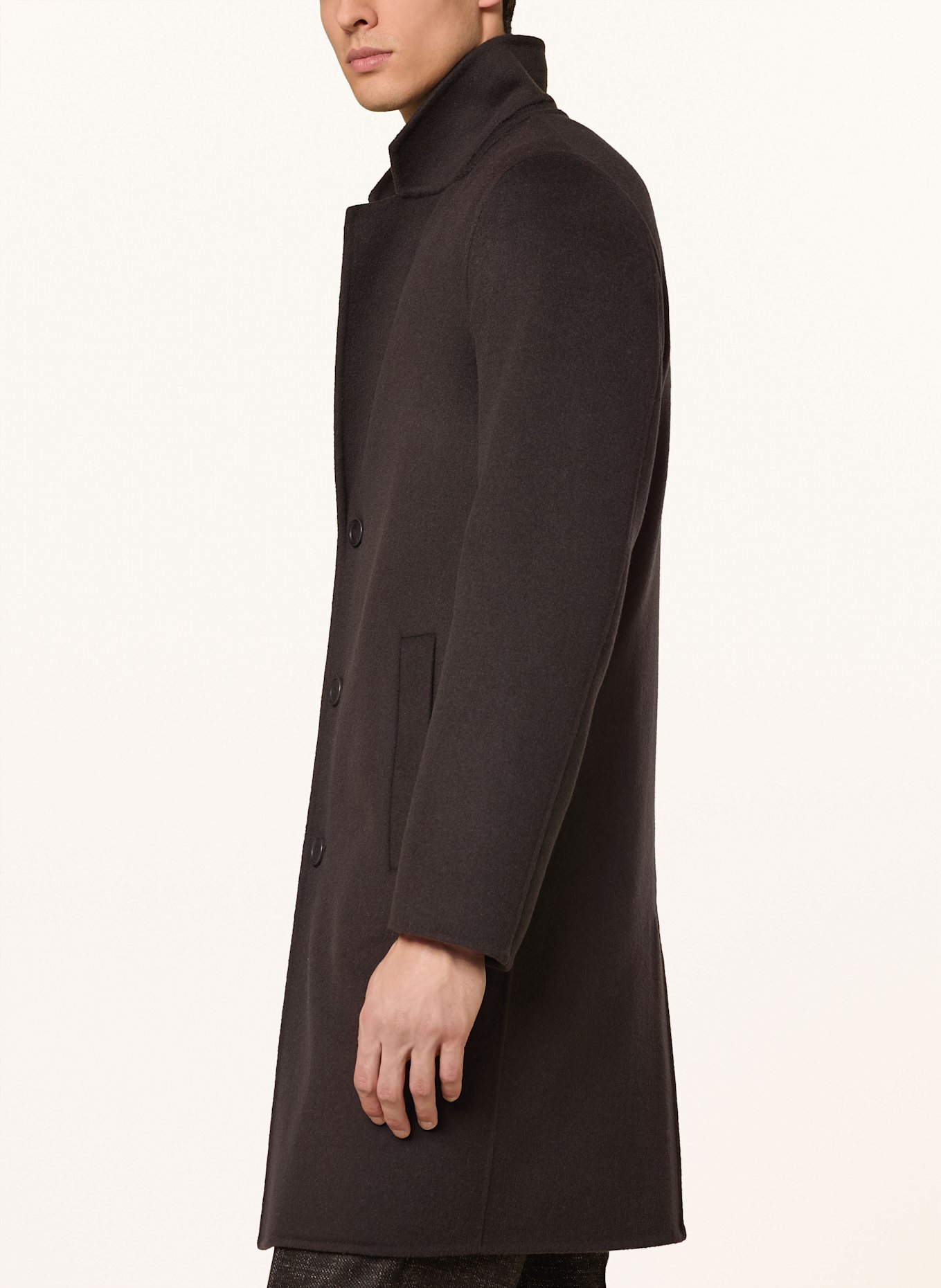 DRYKORN Wollmantel SKOLAN: DUNKELBRAUN