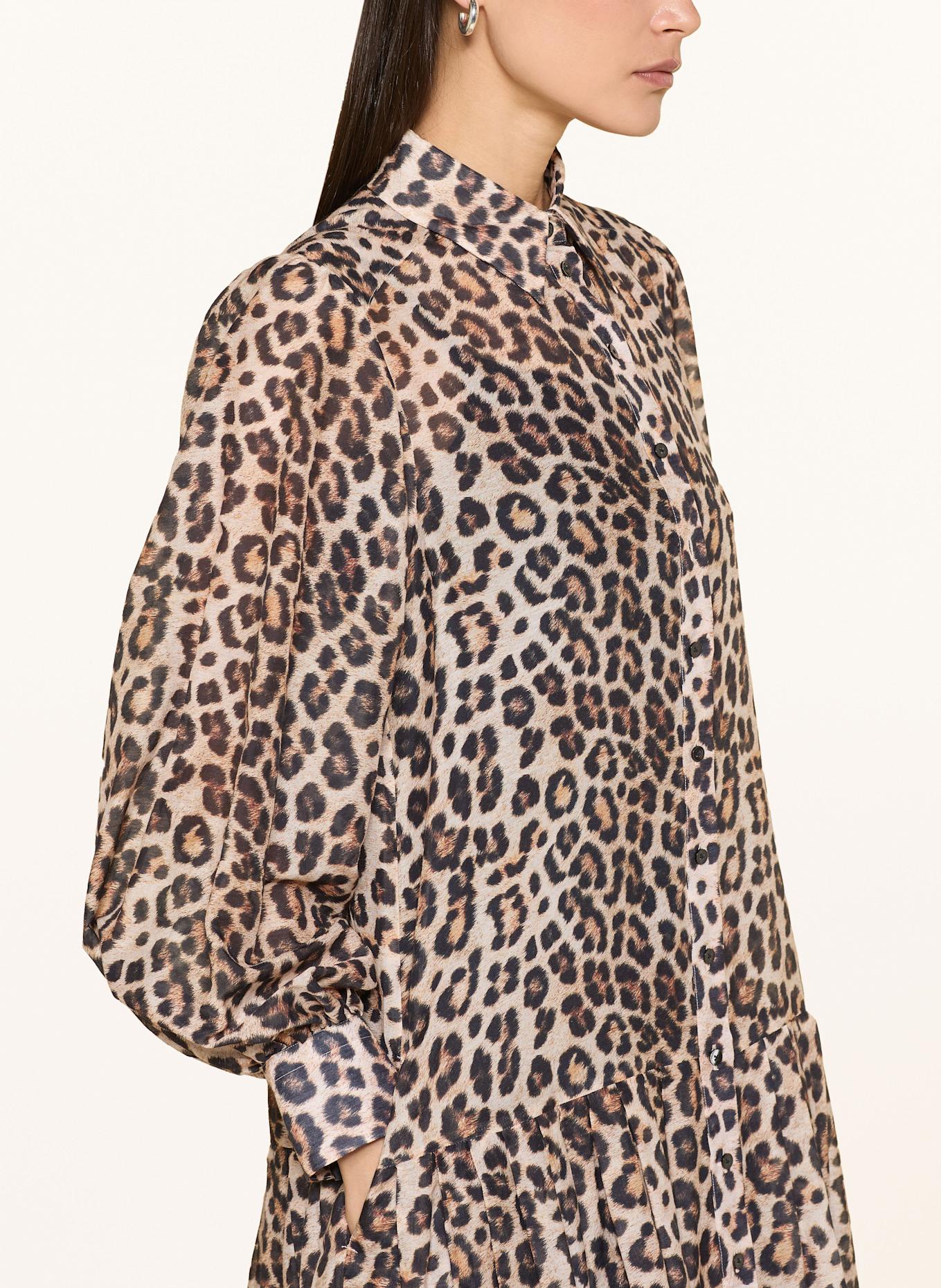 ÉMANOU Hemdblusenkleid: CREME / SCHWARZ / HELLBRAUN