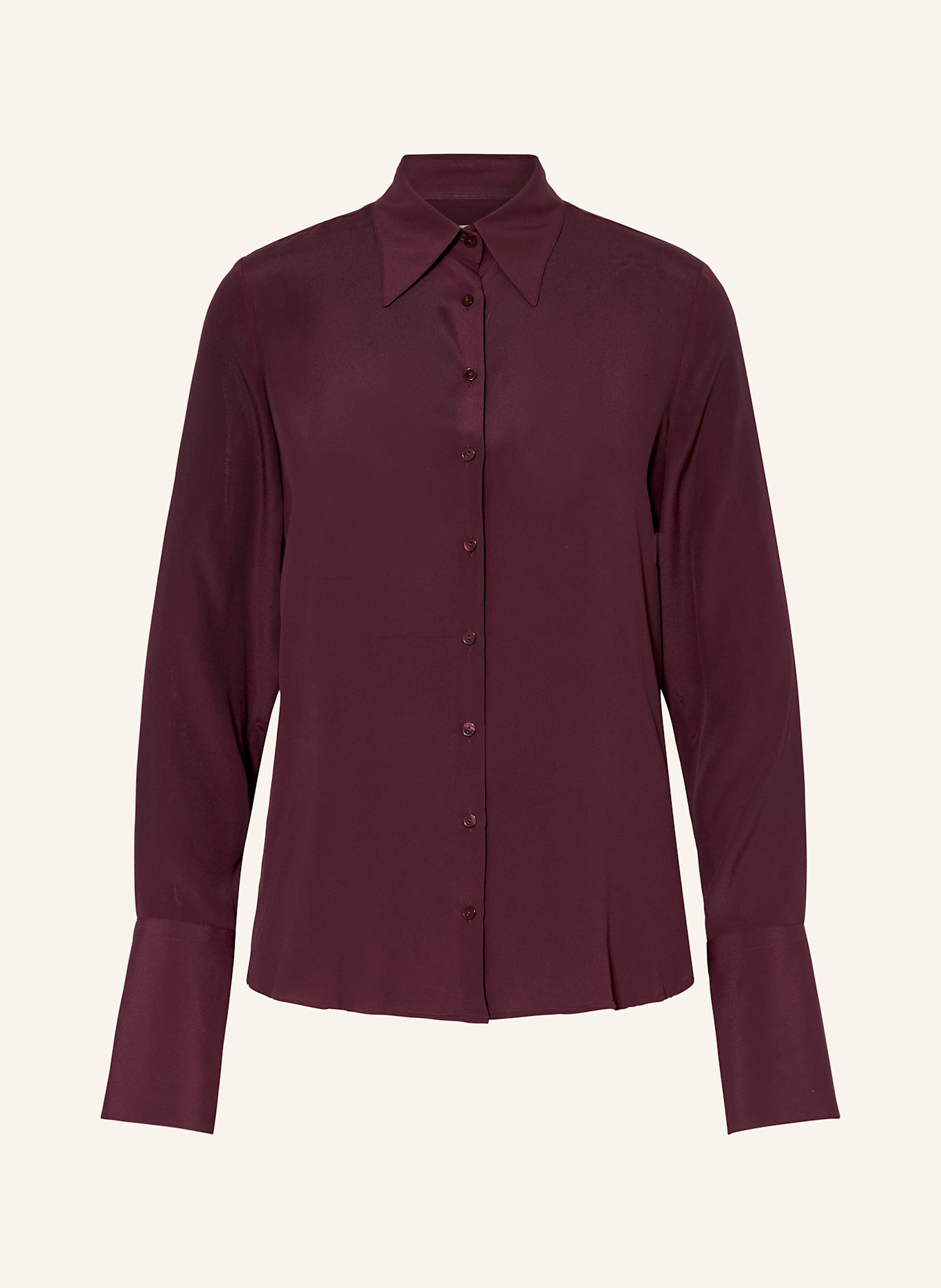 ÉMANOU Hemdbluse mit Seide: DUNKELROT