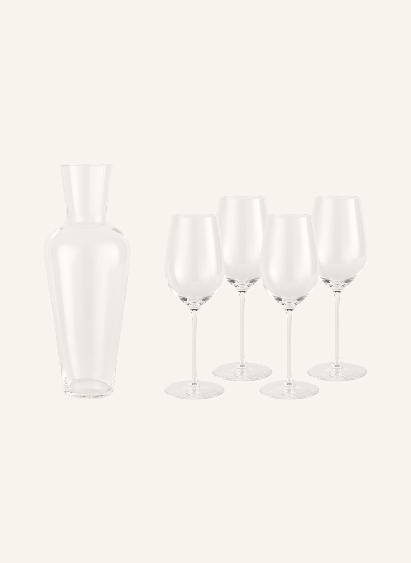 RIEDEL 4er-Set Weingläser VERITAS RIESLING mit Dekanter: WEISS