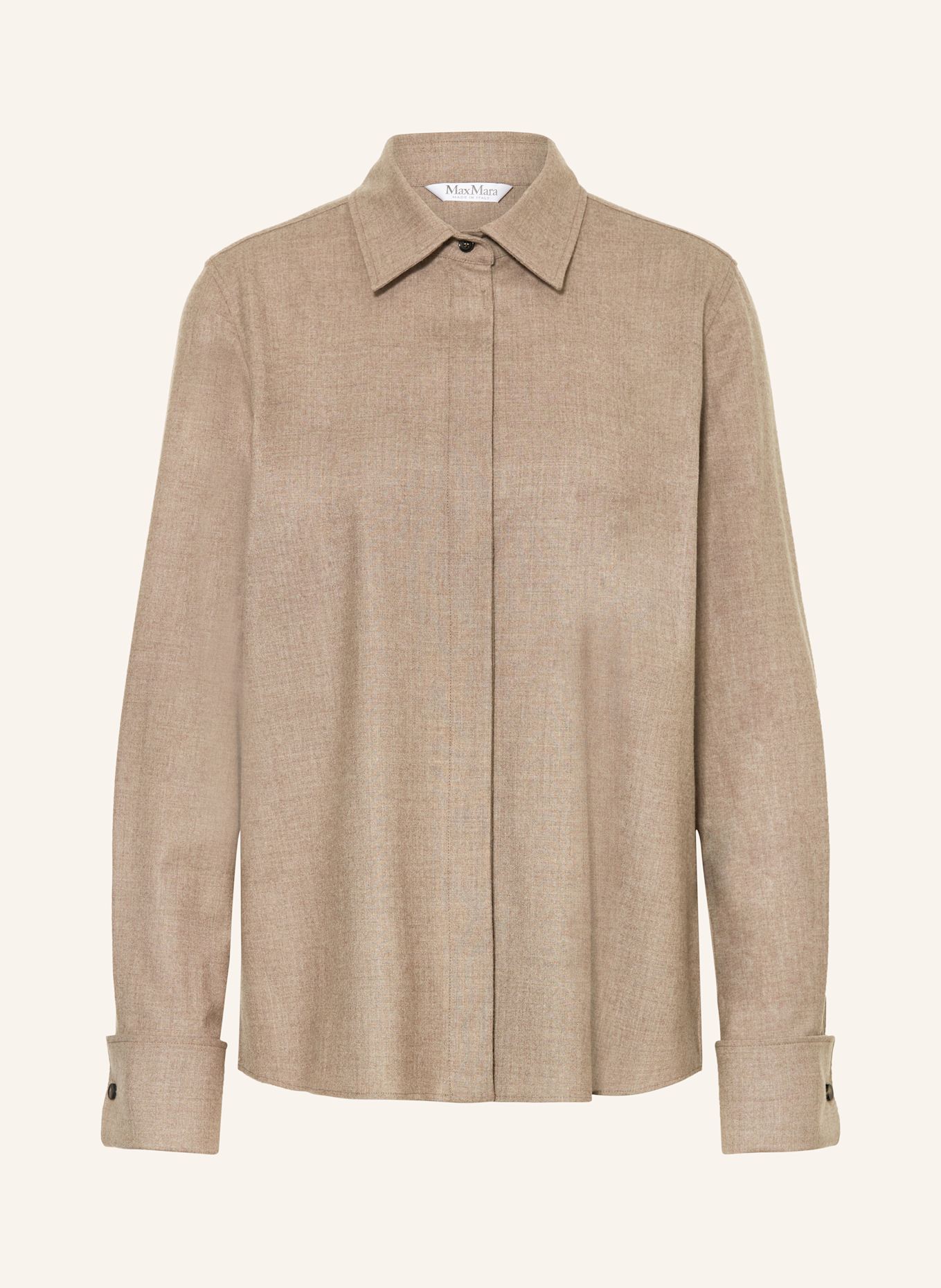 Max Mara Hemdbluse TEBAIDE aus Cashmere: BEIGE
