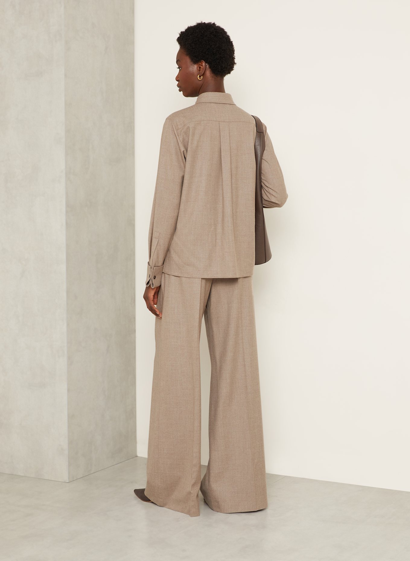 Max Mara Hemdbluse TEBAIDE aus Cashmere: BEIGE