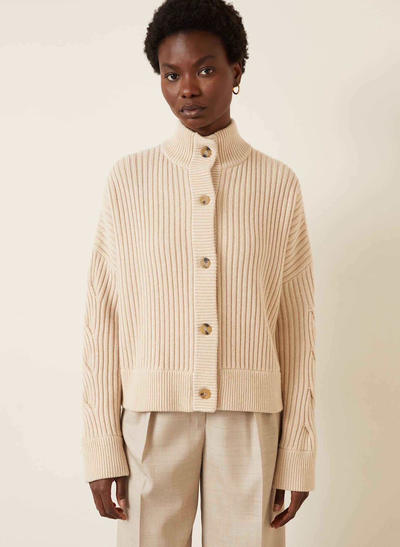 Max Mara Strickjacke AFELIO mit Cashmere: BEIGE