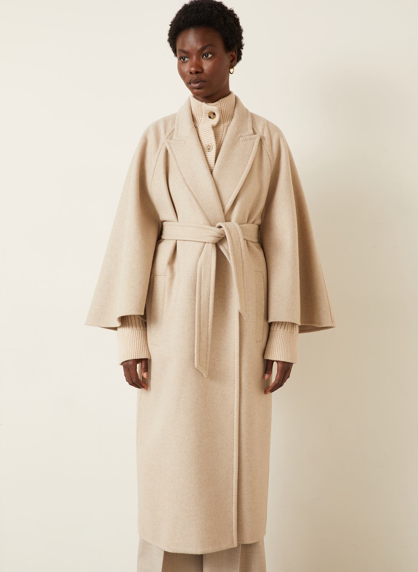 Max Mara Mantel GANGE mit Kamelhaar: CREME