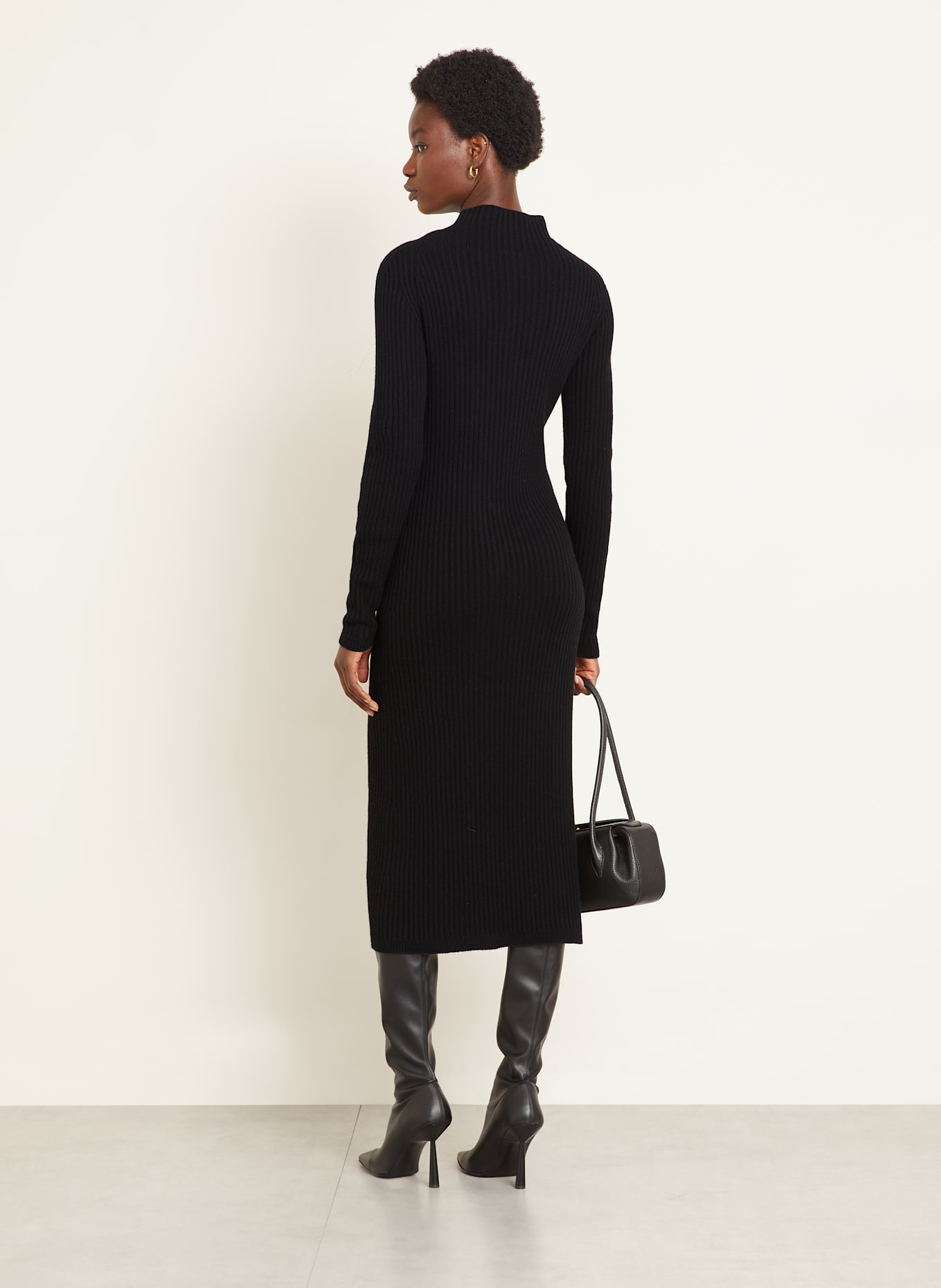 Max Mara Strickkleid ZELANDA mit Cashmere: SCHWARZ