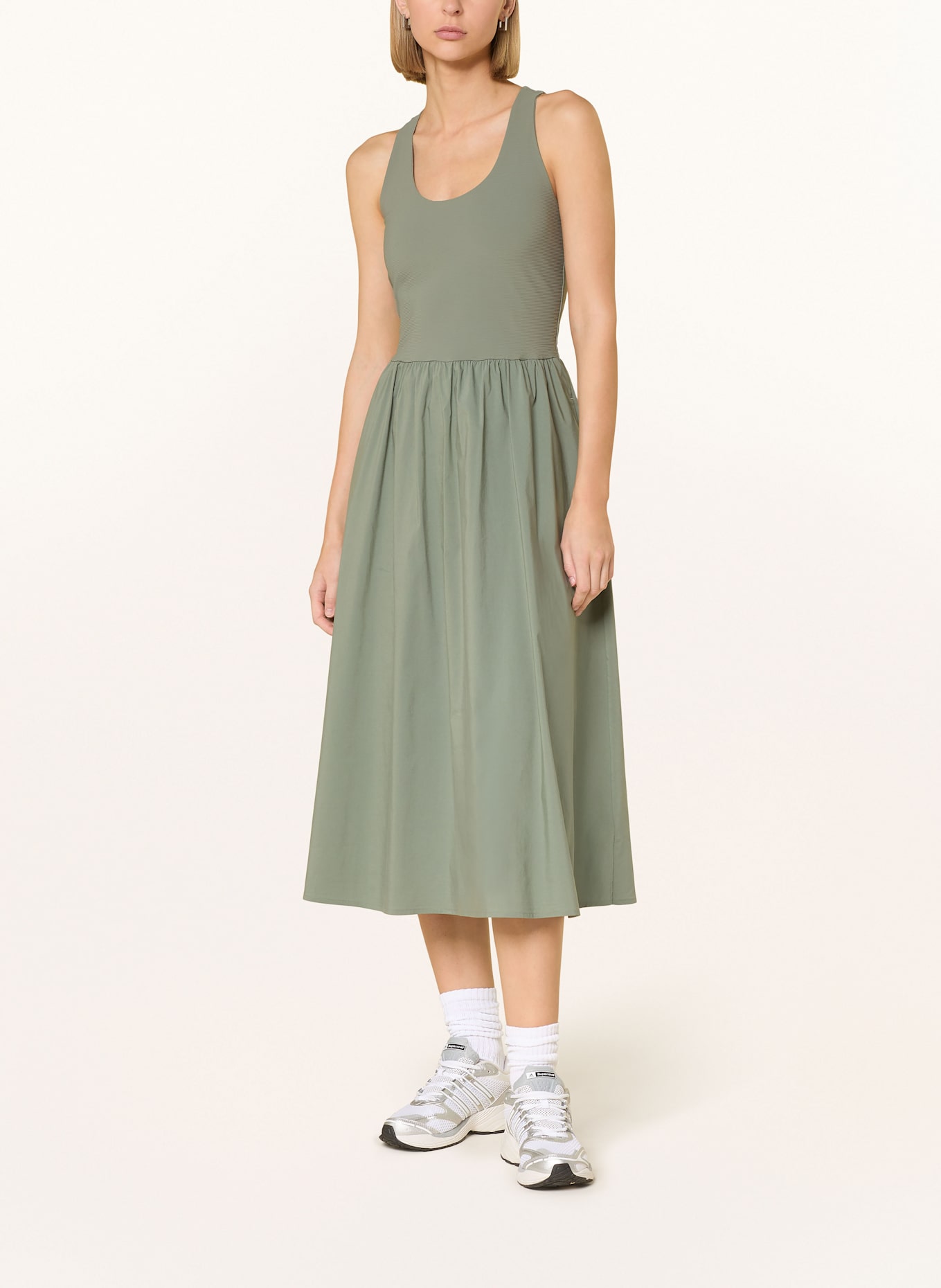 Sweaty Betty RIBBED RACER dress: LIGHT GREEN