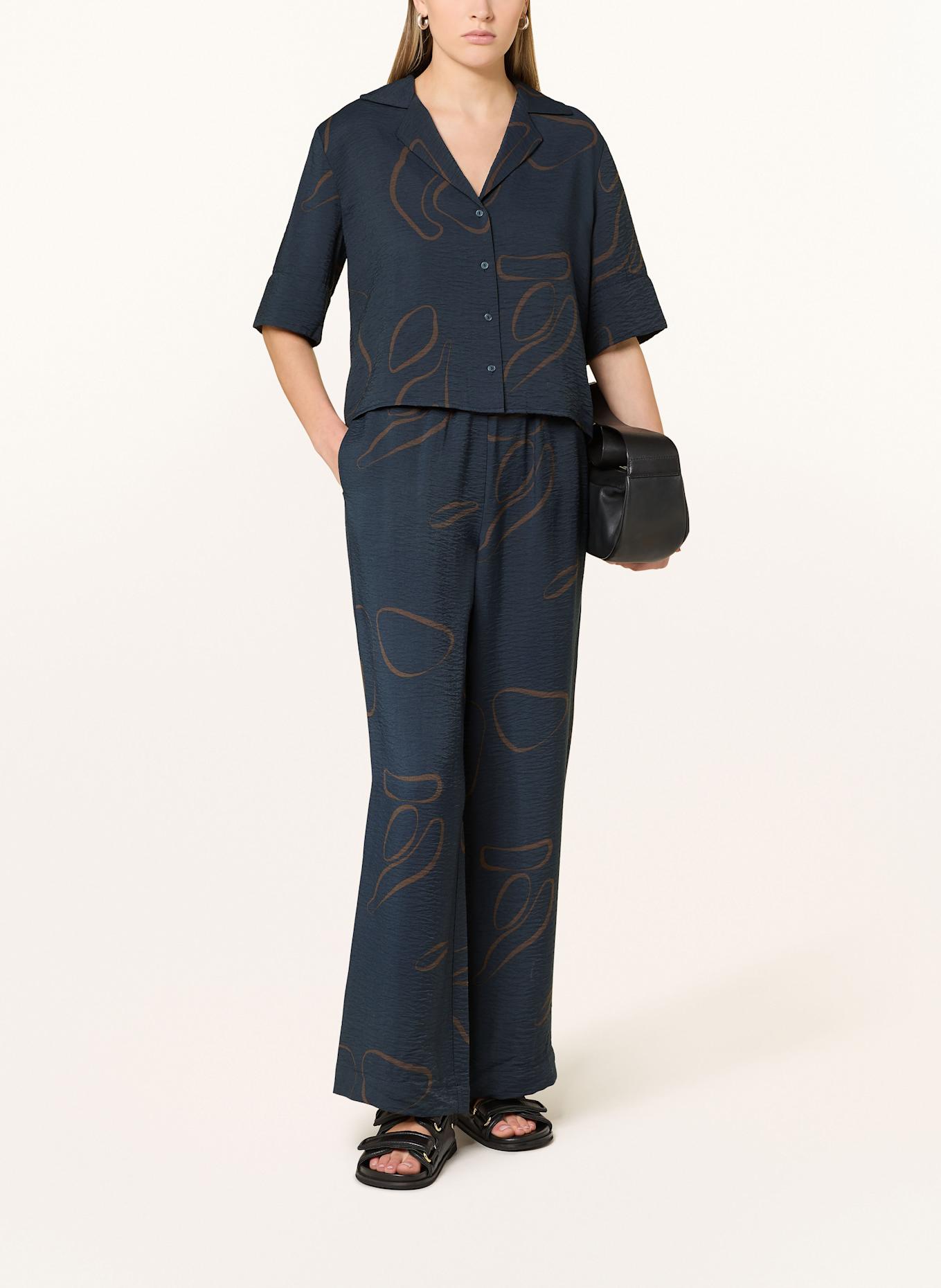 someday Cropped-Hemdbluse ZESORA: DUNKELBLAU / BRAUN