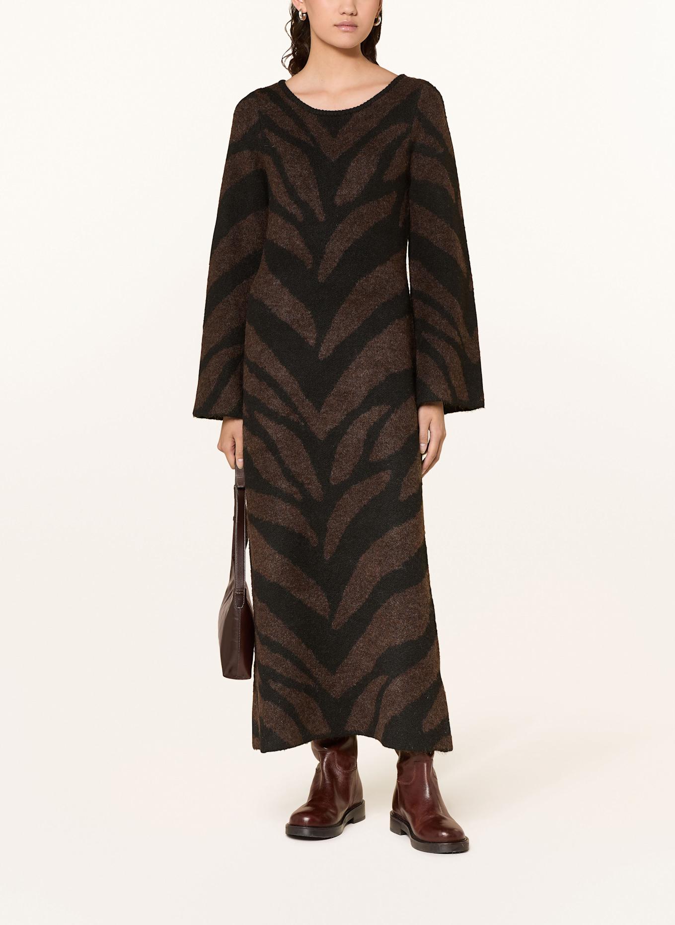 ICHI Strickkleid IHKAMORA: DUNKELBRAUN / SCHWARZ