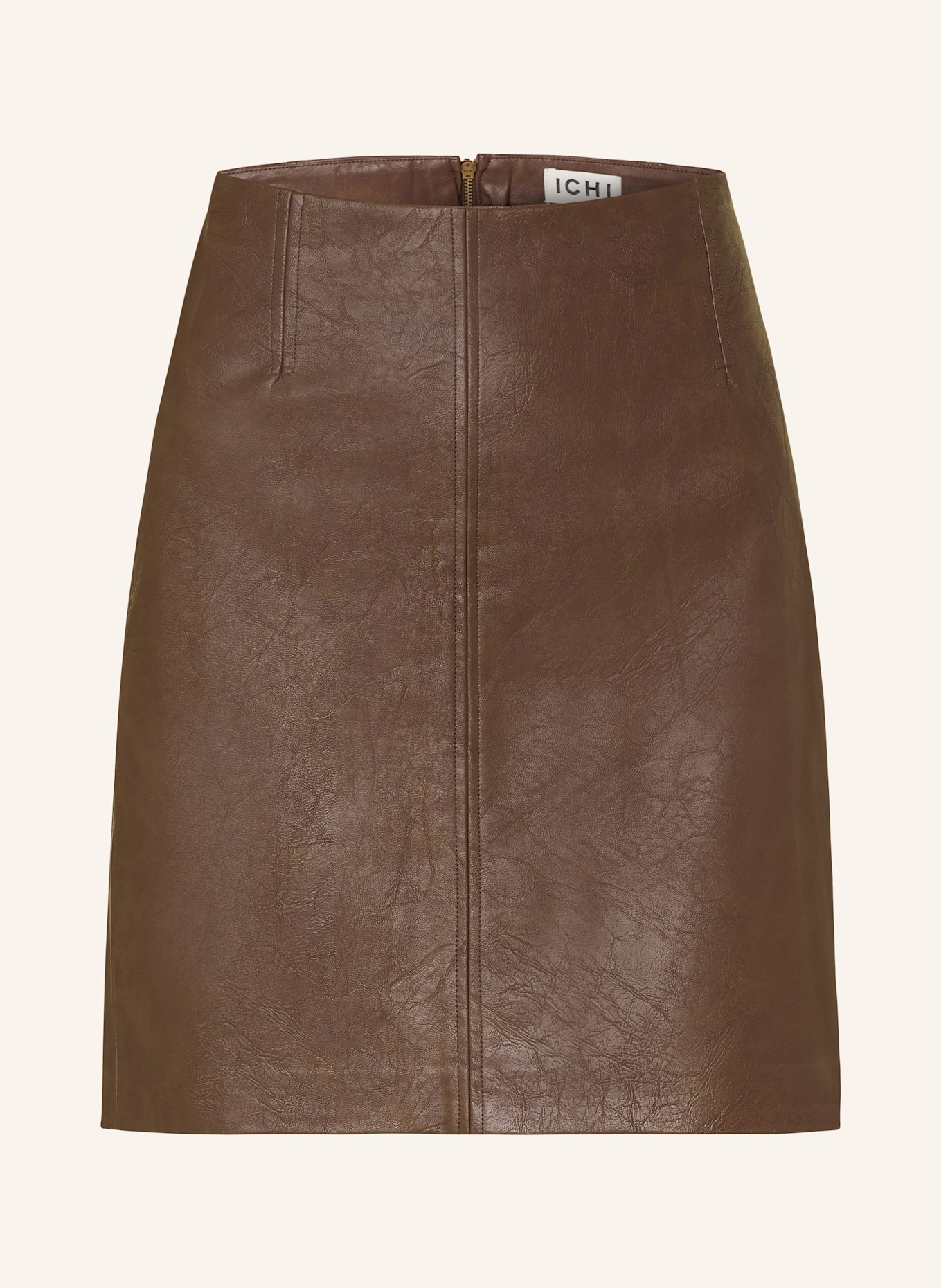 ICHI Rock IHKILAVI in Lederoptik: DUNKELBRAUN