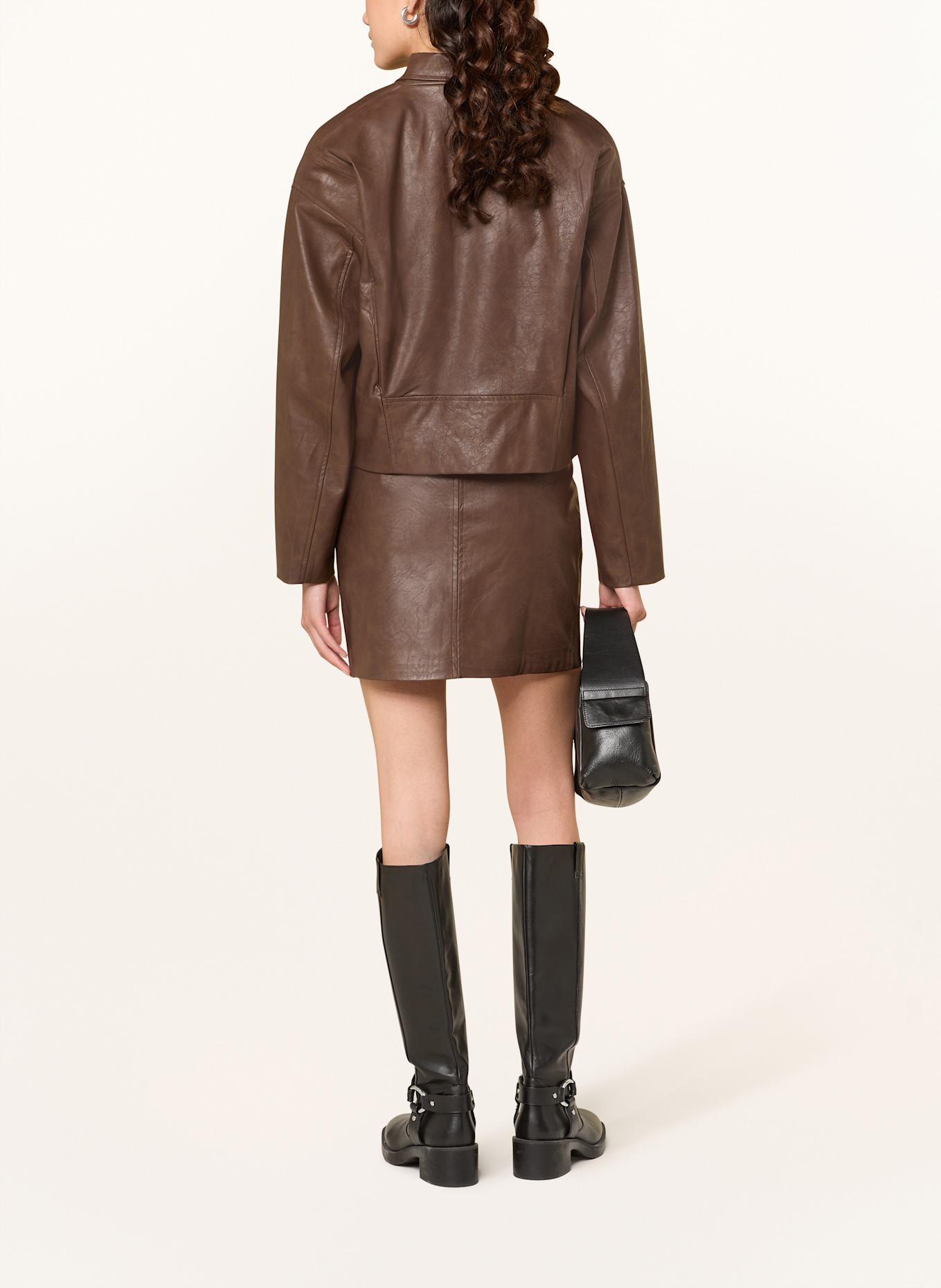 ICHI Rock IHKILAVI in Lederoptik: DUNKELBRAUN