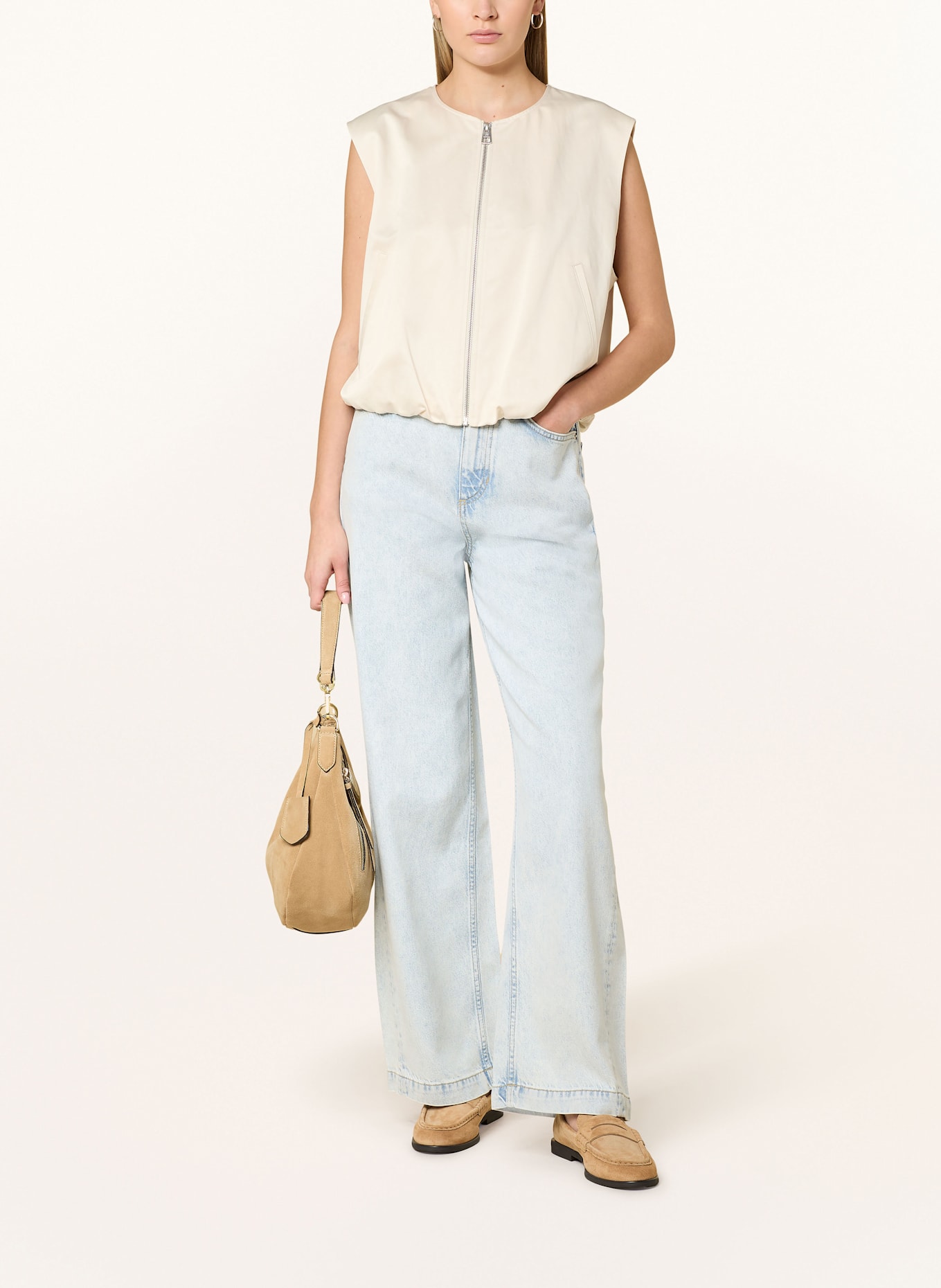 Marc O'Polo Wide Leg Jeans: 029 bleach blue wash