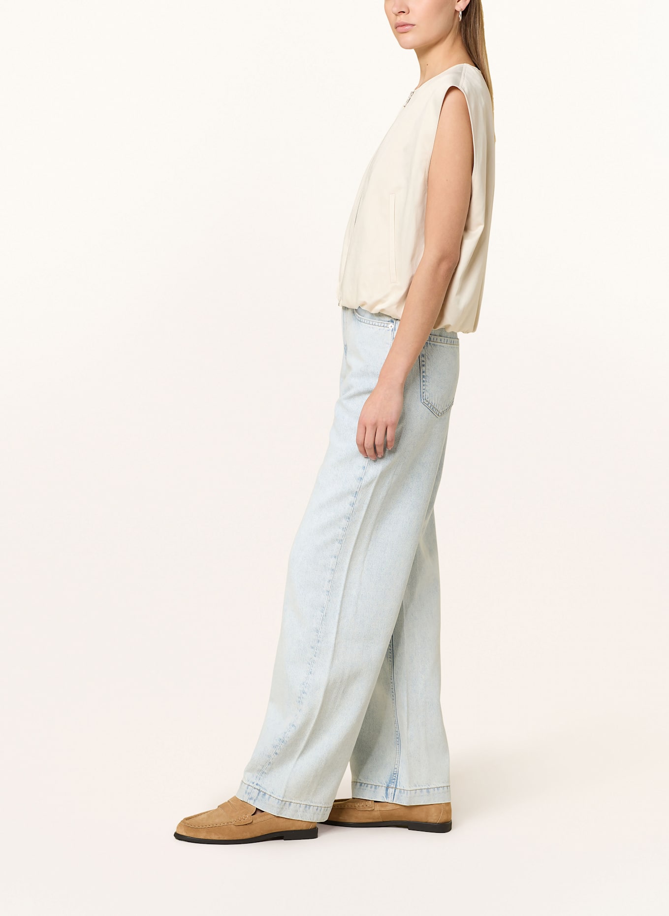 Marc O'Polo Wide Leg Jeans: 029 bleach blue wash